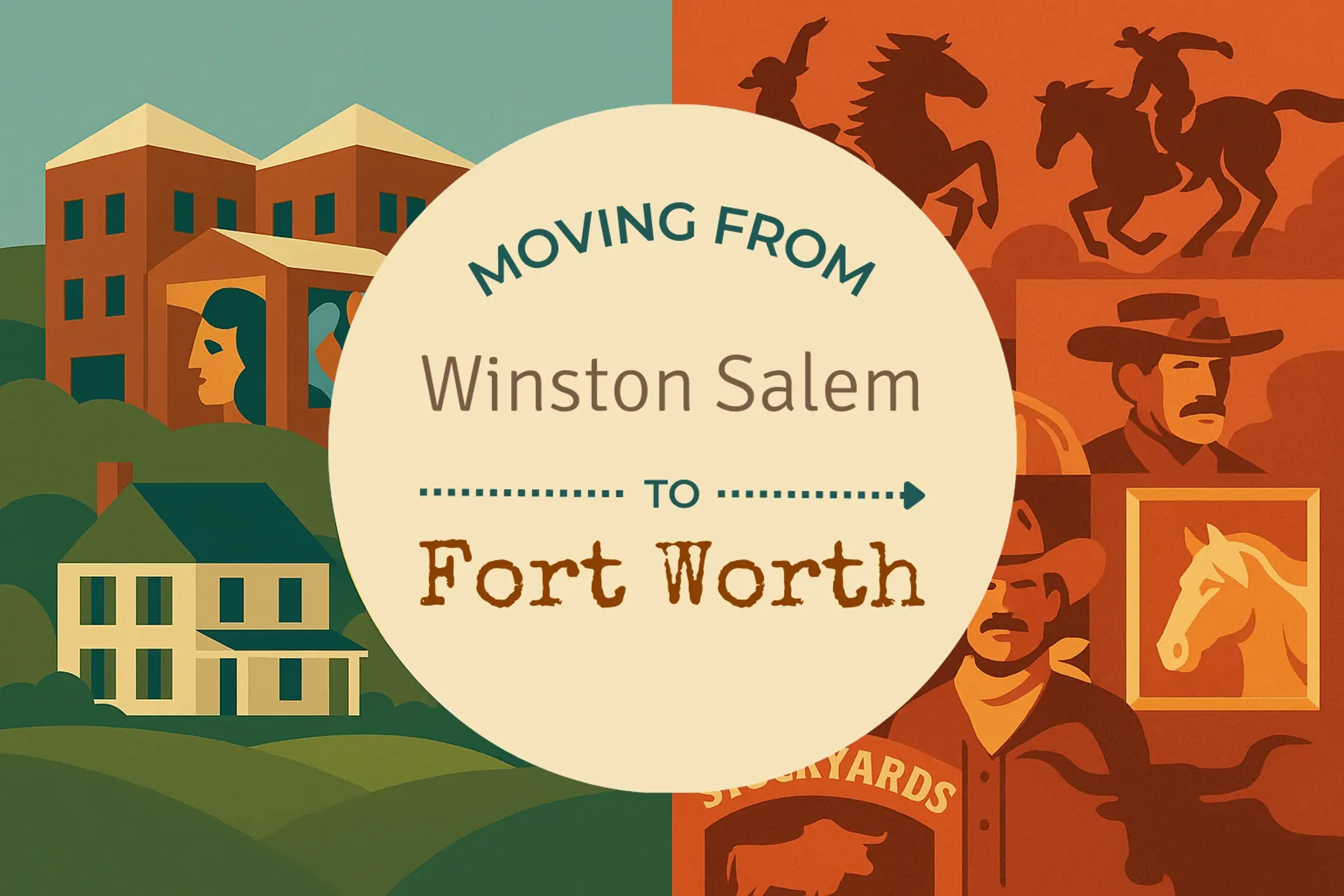 Side-by-side comparison of Winston Salem to Fort Worth moving companies