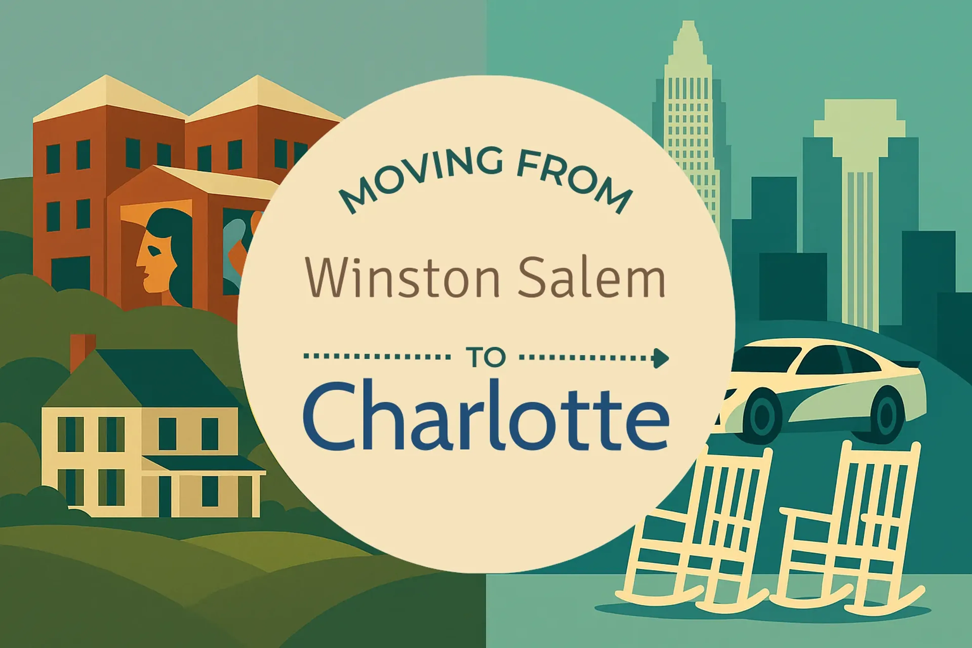 Side-by-side comparison of Winston Salem to Charlotte moving companies