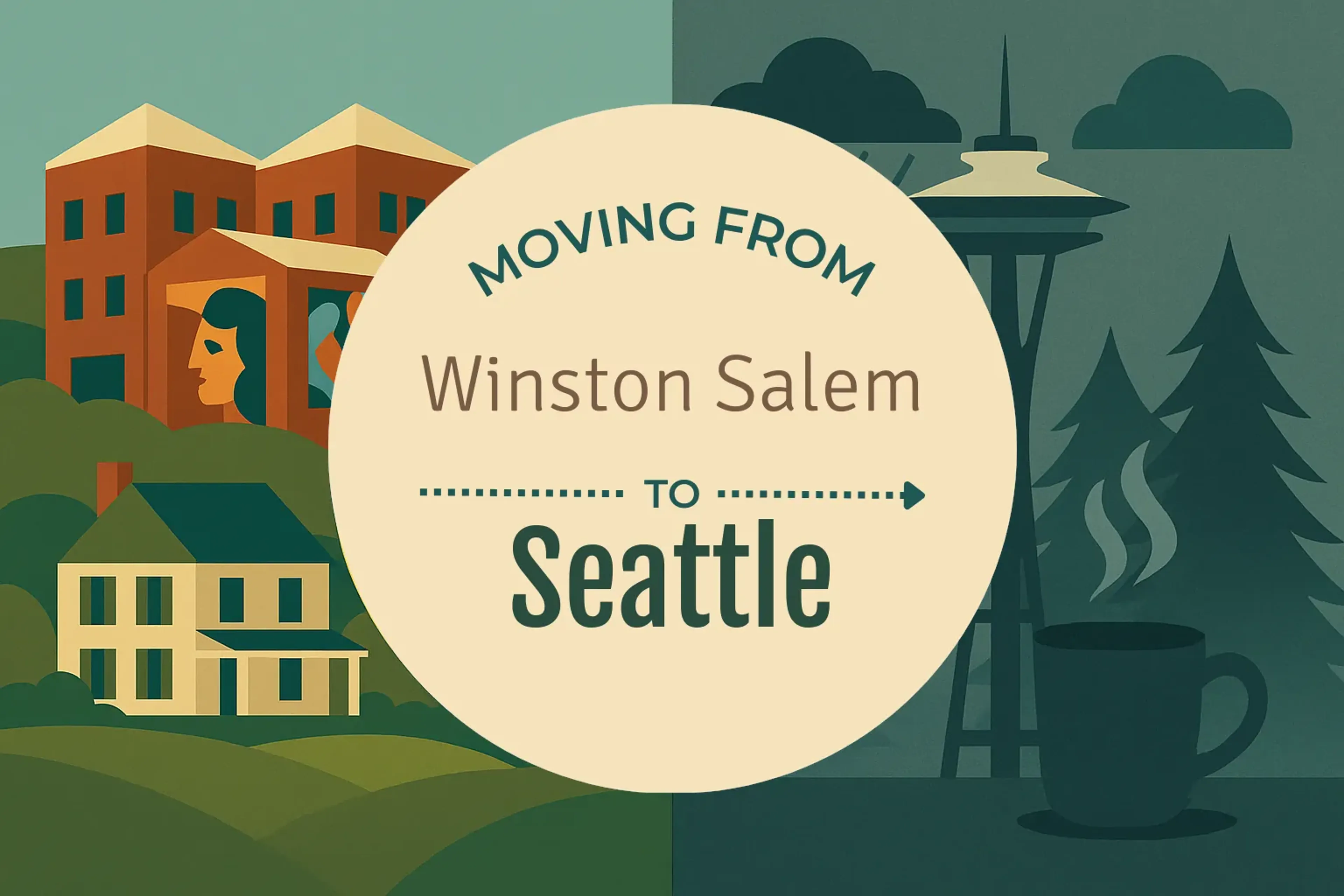 Side-by-side comparison of Winston Salem to Seattle moving companies