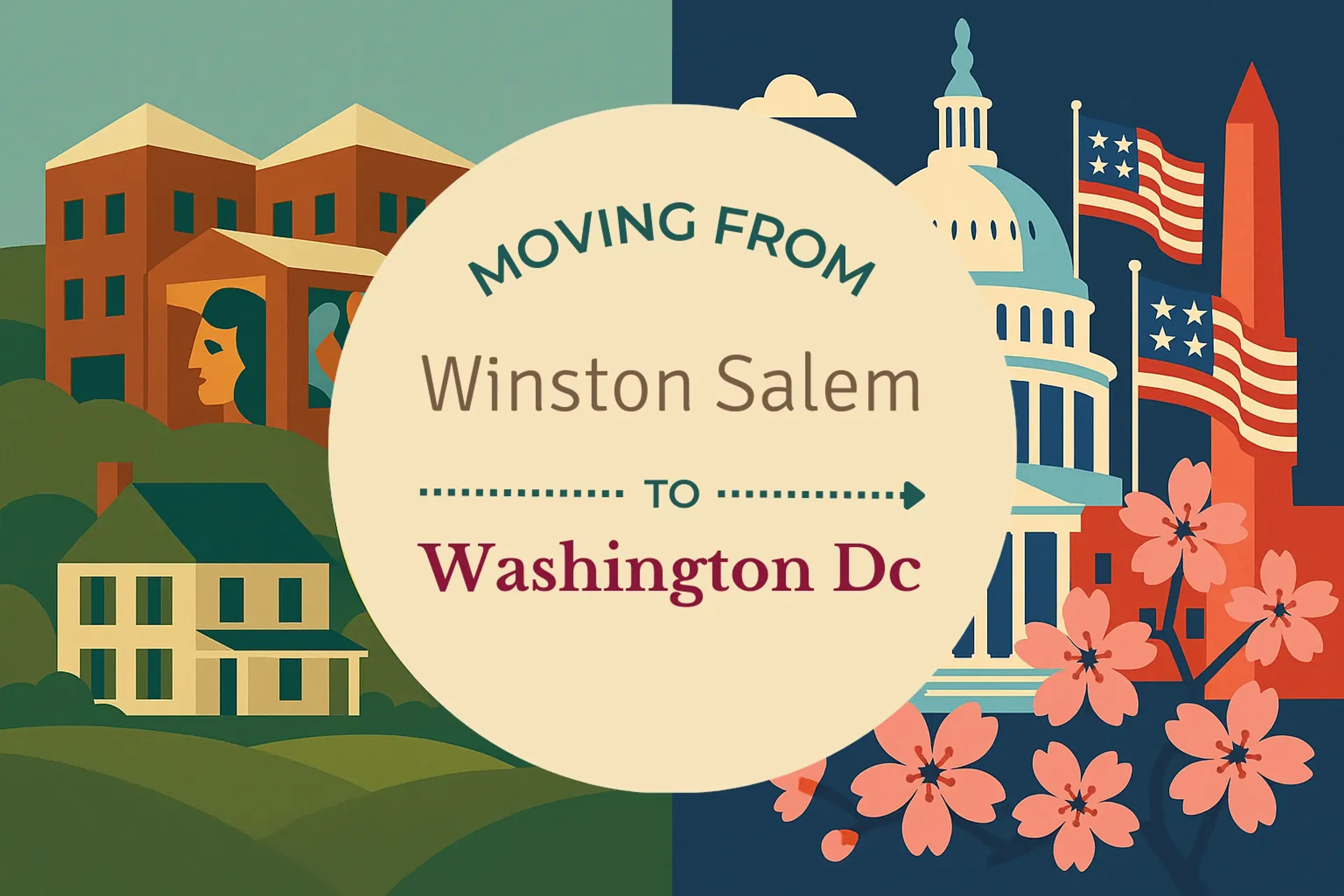 Side-by-side comparison of Winston Salem to Washington DC moving companies