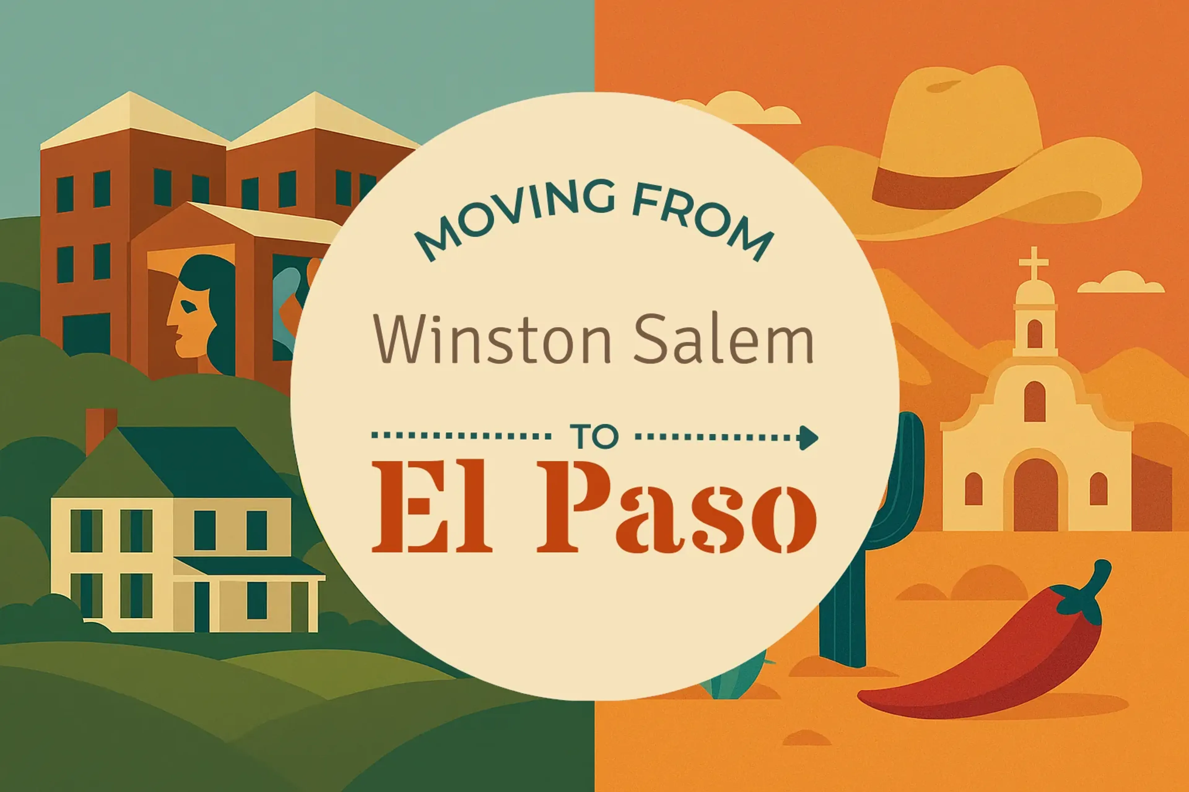 Side-by-side comparison of Winston Salem to El Paso moving companies