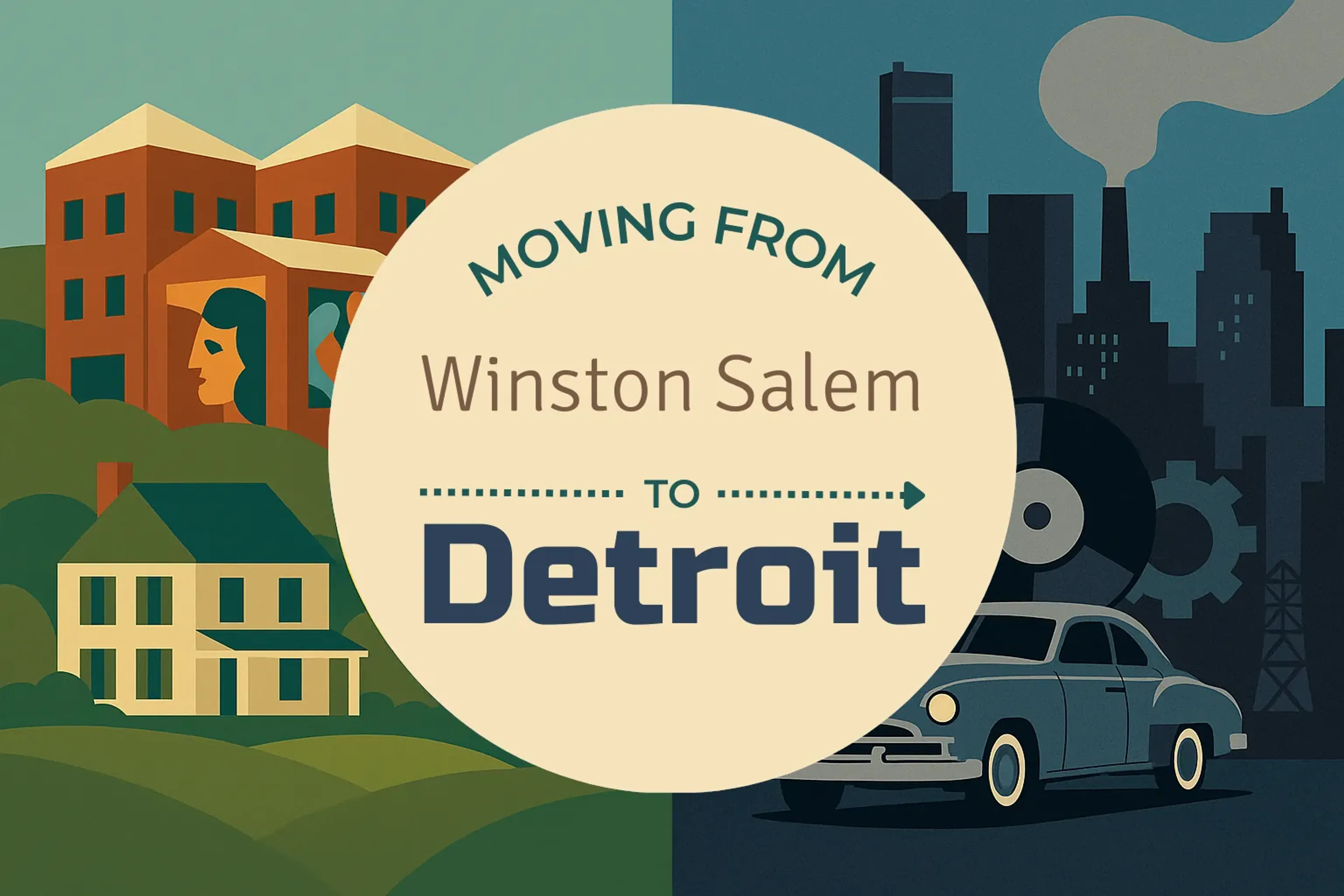 Side-by-side comparison of Winston Salem to Detroit moving companies