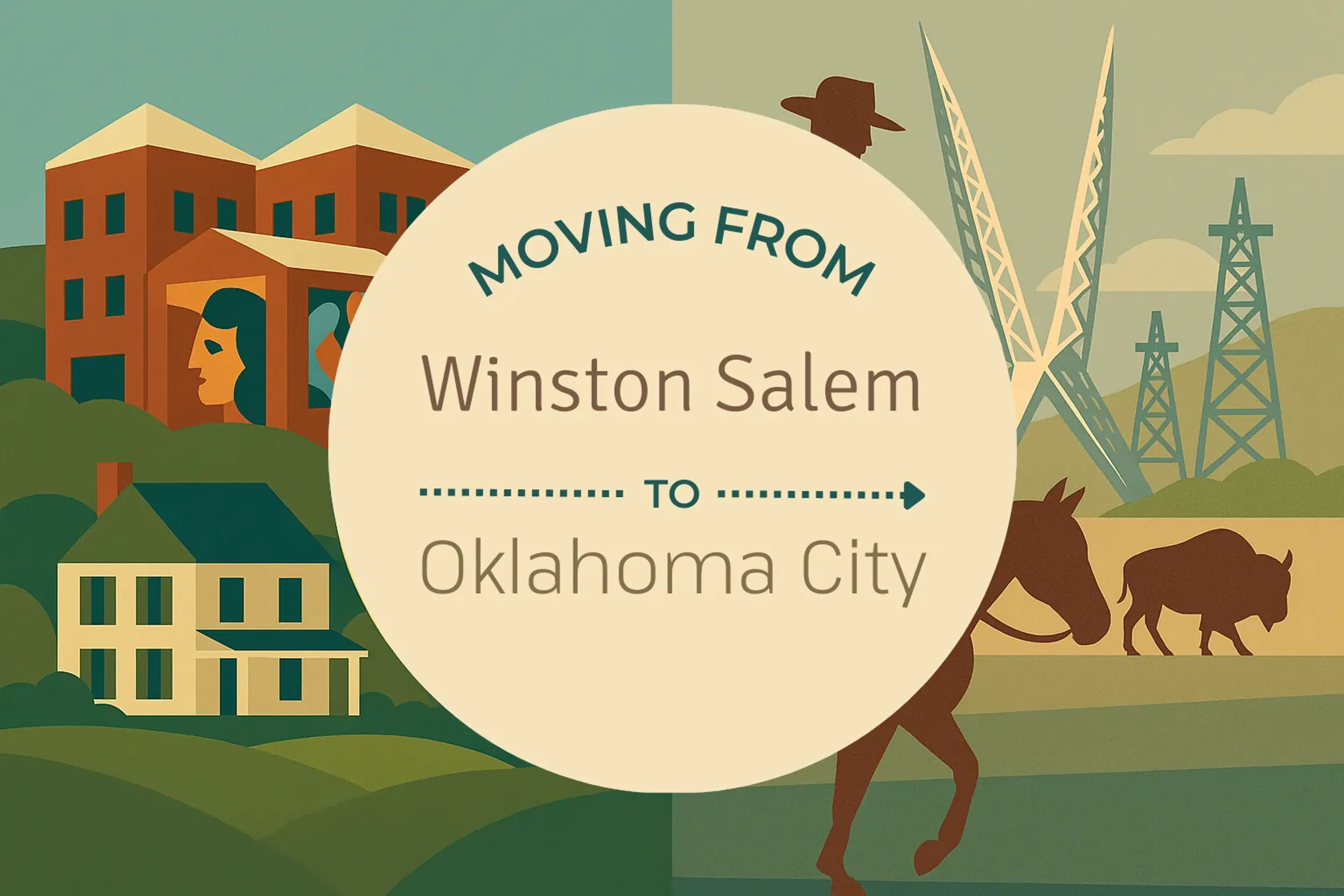 Side-by-side comparison of Winston Salem to Oklahoma City moving companies