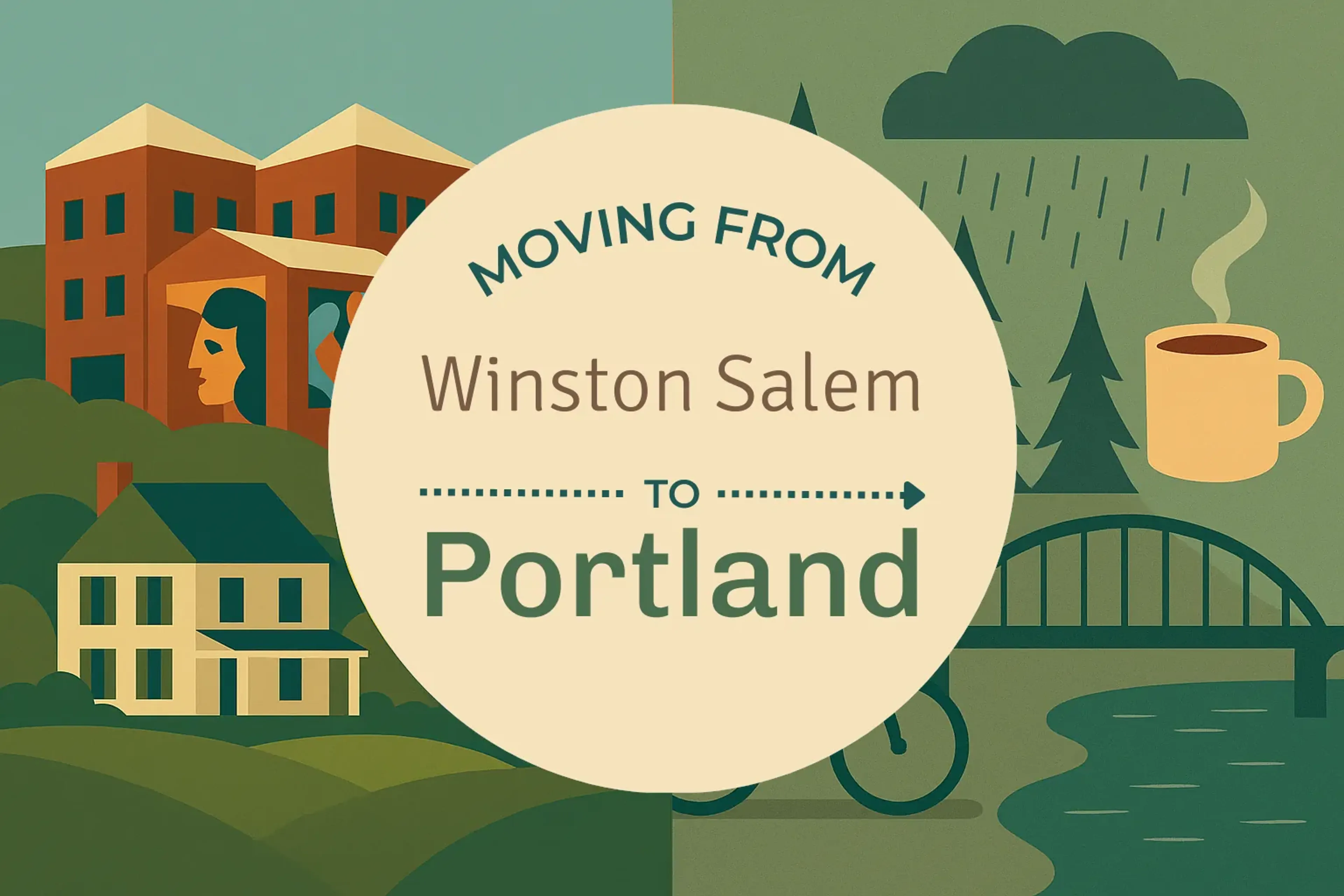 Side-by-side comparison of Winston Salem to Portland moving companies