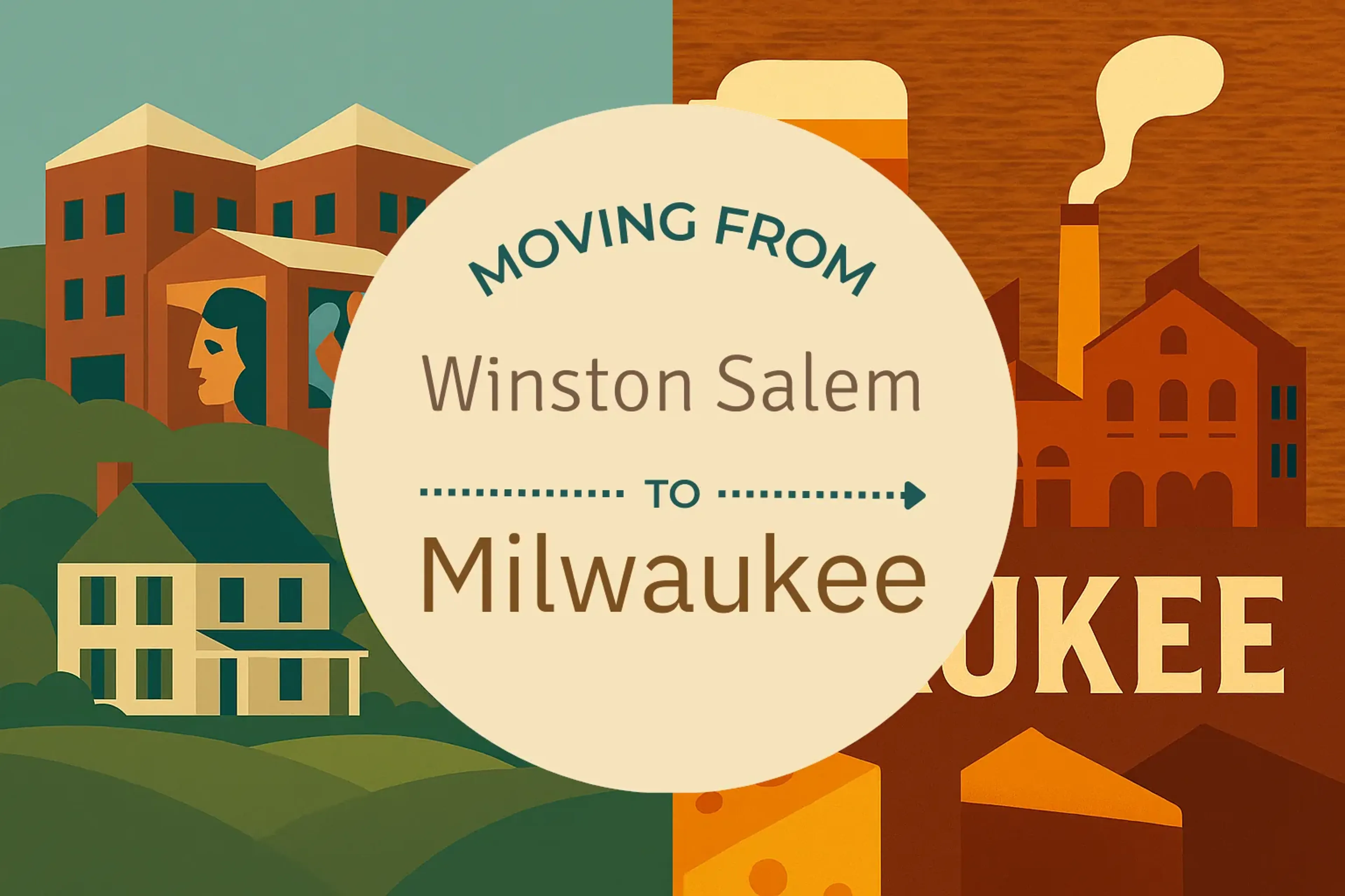 Side-by-side comparison of Winston Salem to Milwaukee moving companies