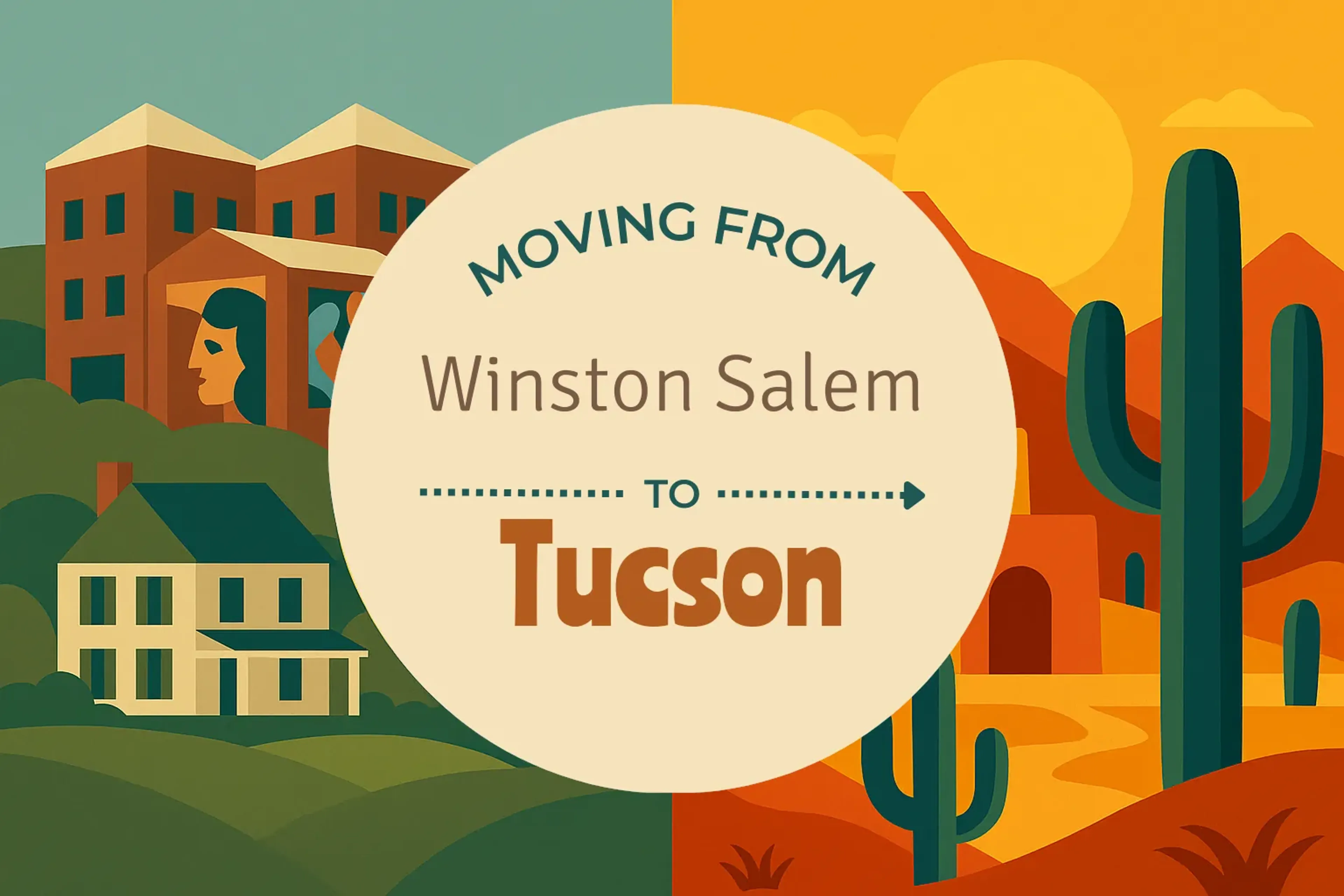 Side-by-side comparison of Winston Salem to Tucson moving companies