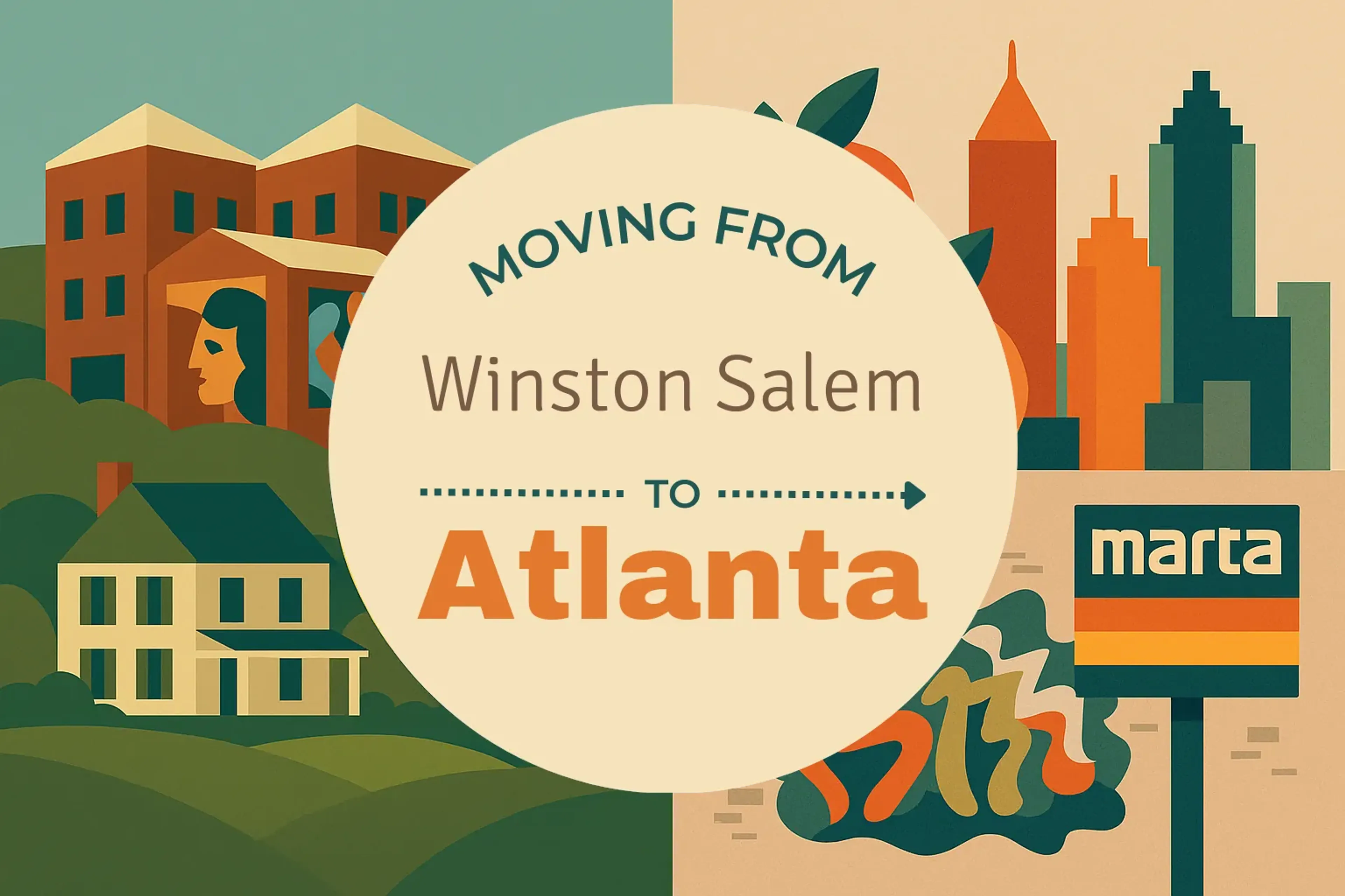 Side-by-side comparison of Winston Salem to Atlanta moving companies