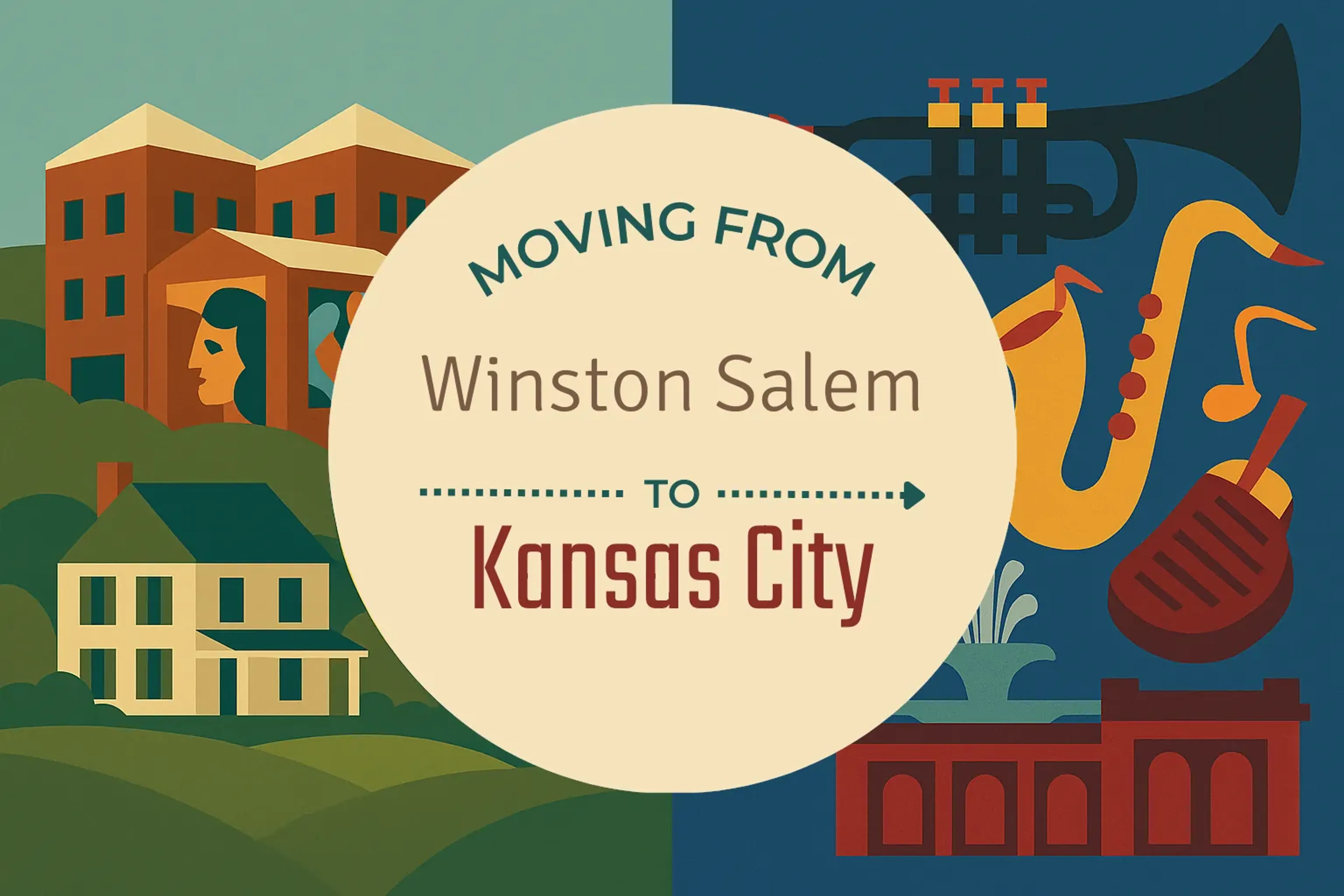 Side-by-side comparison of Winston Salem to Kansas City moving companies