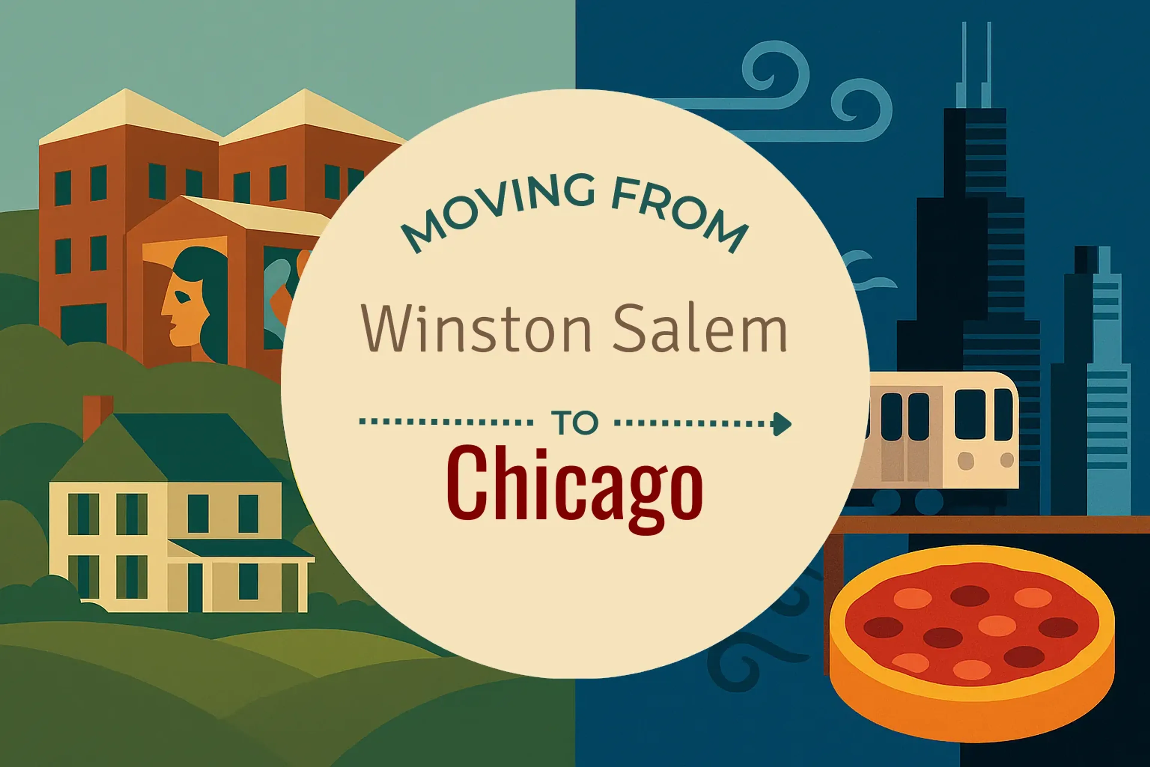 Side-by-side comparison of Winston Salem to Chicago moving companies