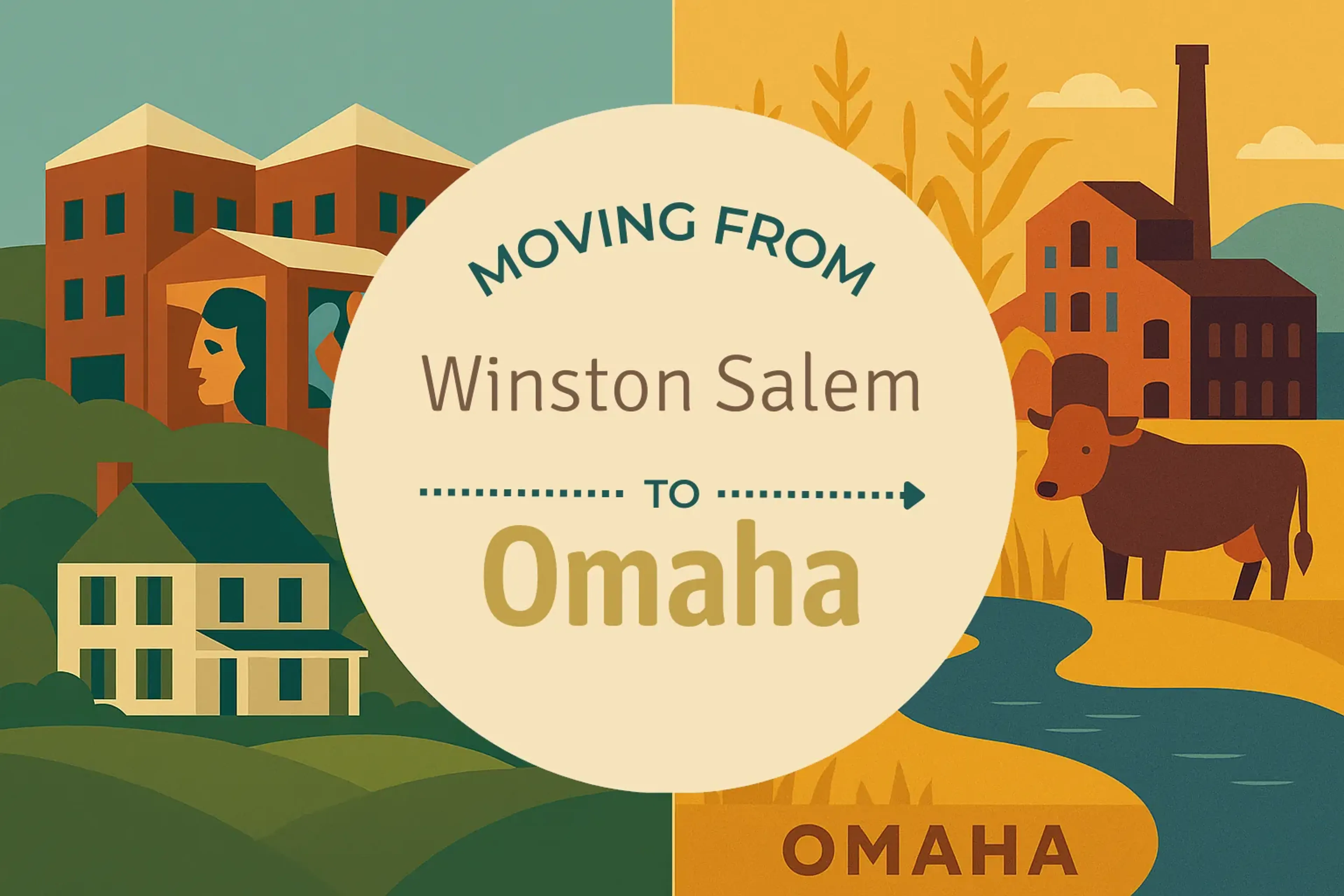 Side-by-side comparison of Winston Salem to Omaha moving companies