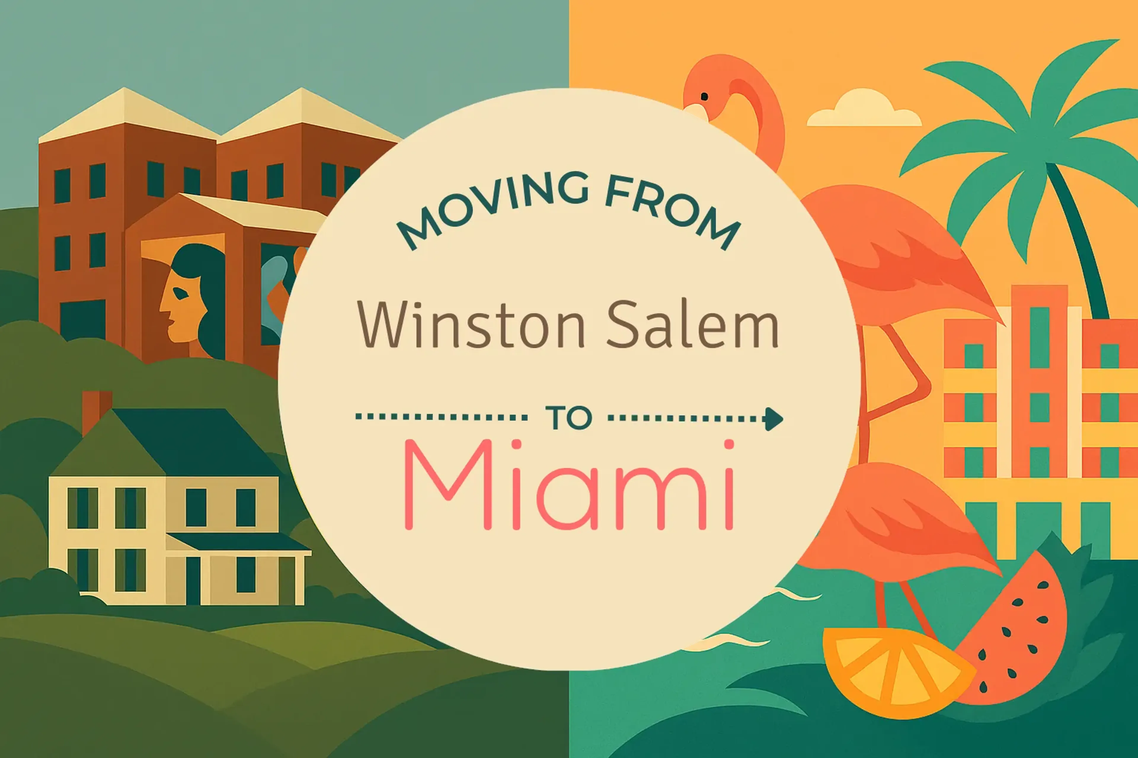 Side-by-side comparison of Winston Salem to Miami moving companies