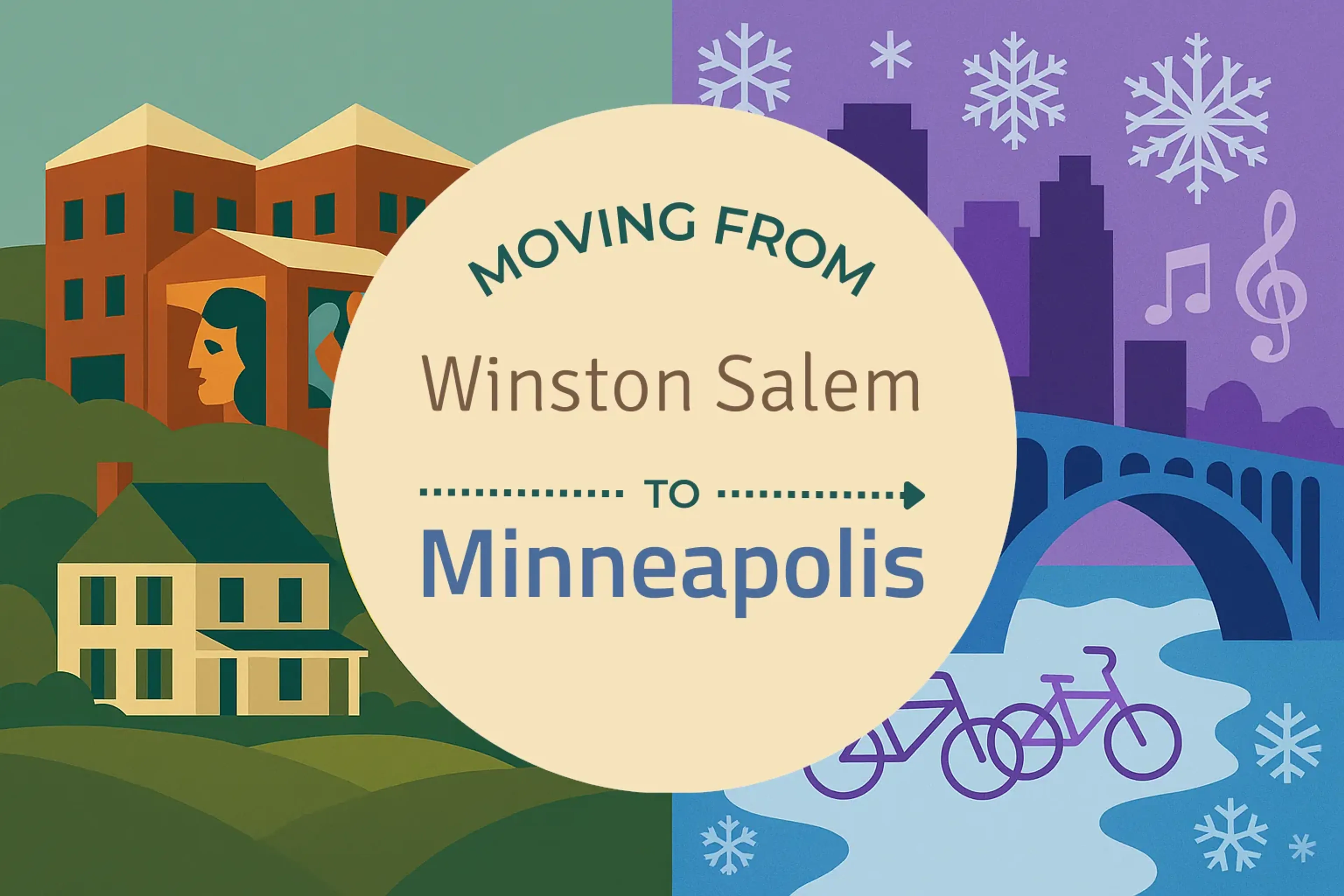 Side-by-side comparison of Winston Salem to Minneapolis moving companies