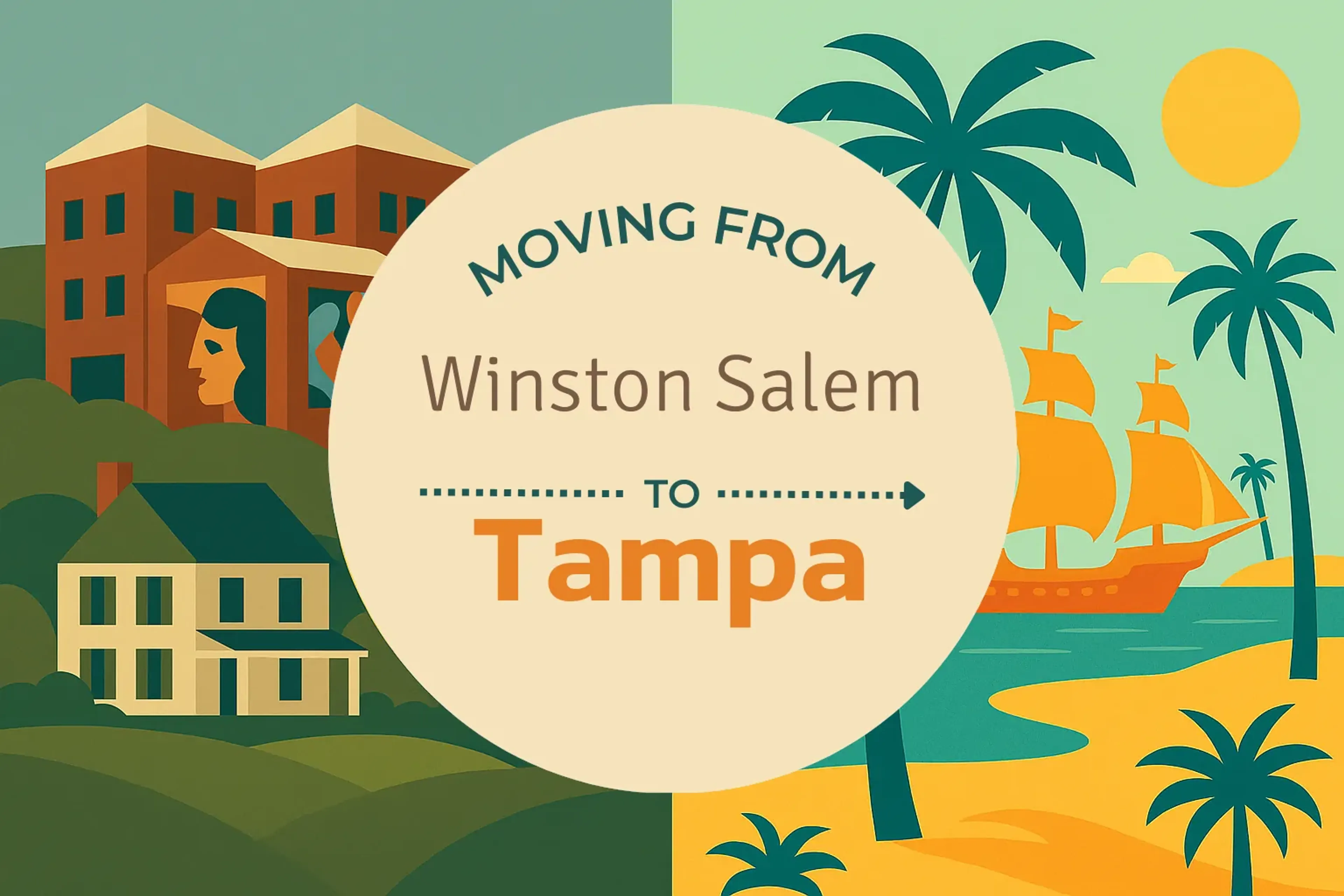 Side-by-side comparison of Winston Salem to Tampa moving companies