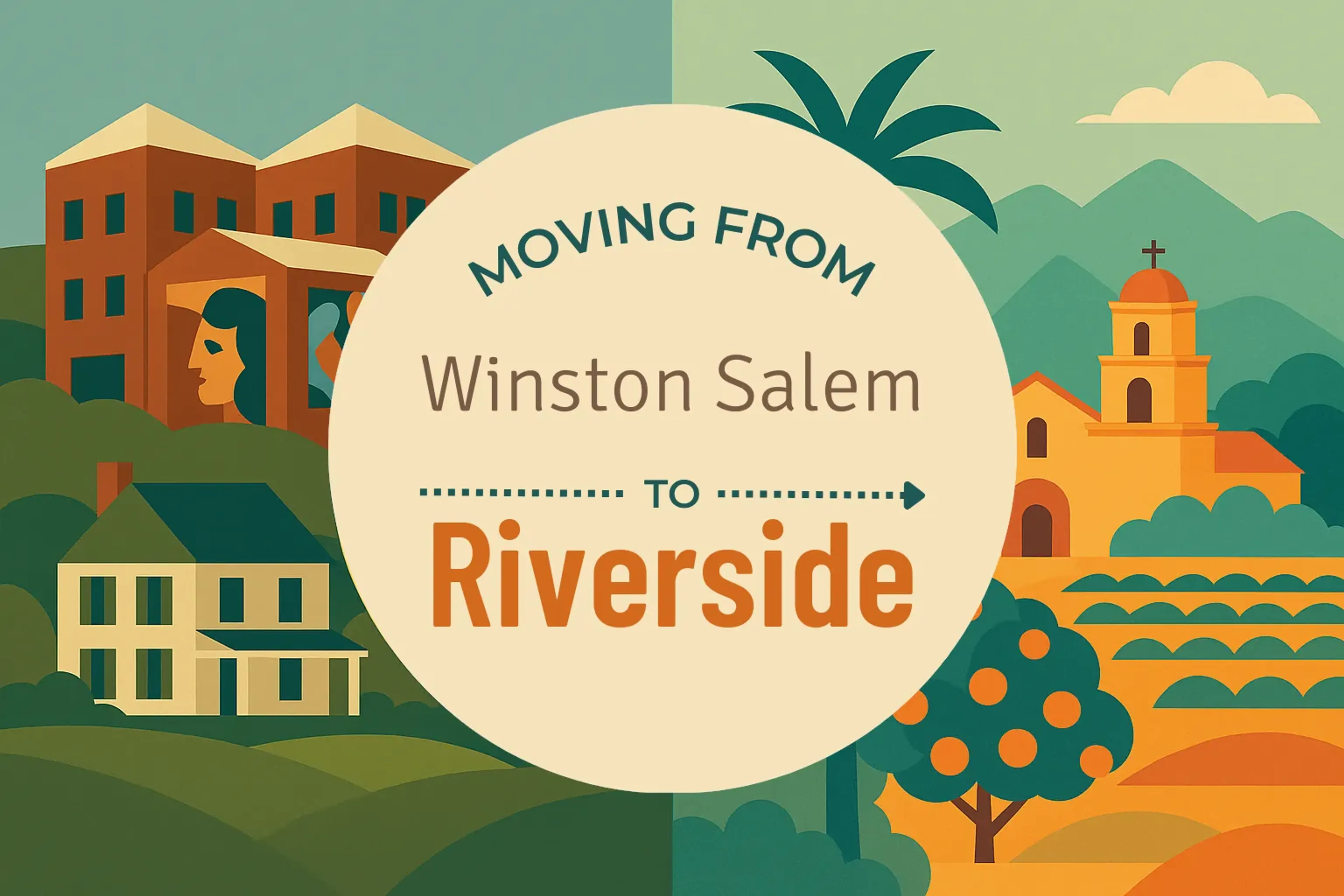 Side-by-side comparison of Winston Salem to Riverside moving companies
