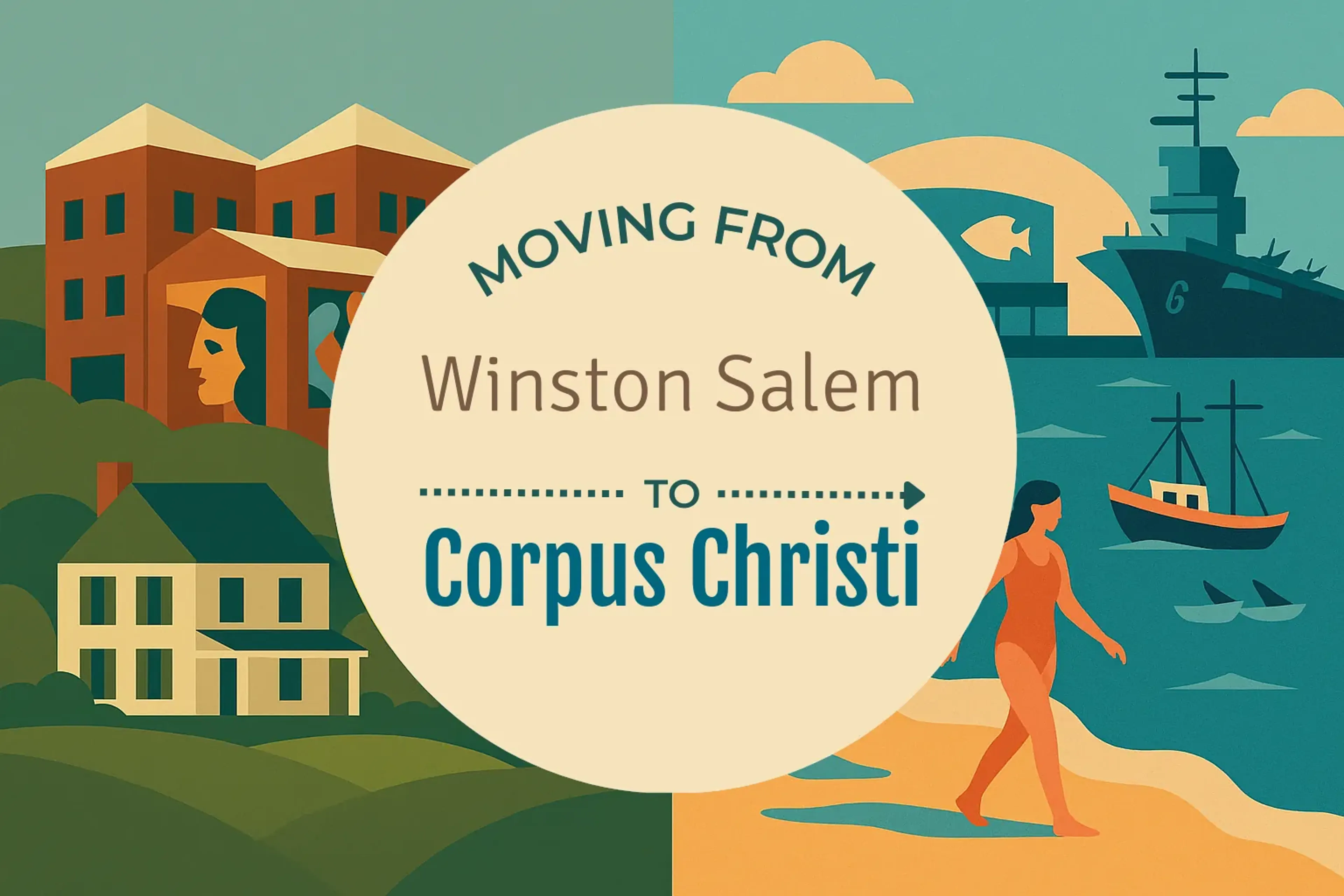 Side-by-side comparison of Winston Salem to Corpus Christi moving companies