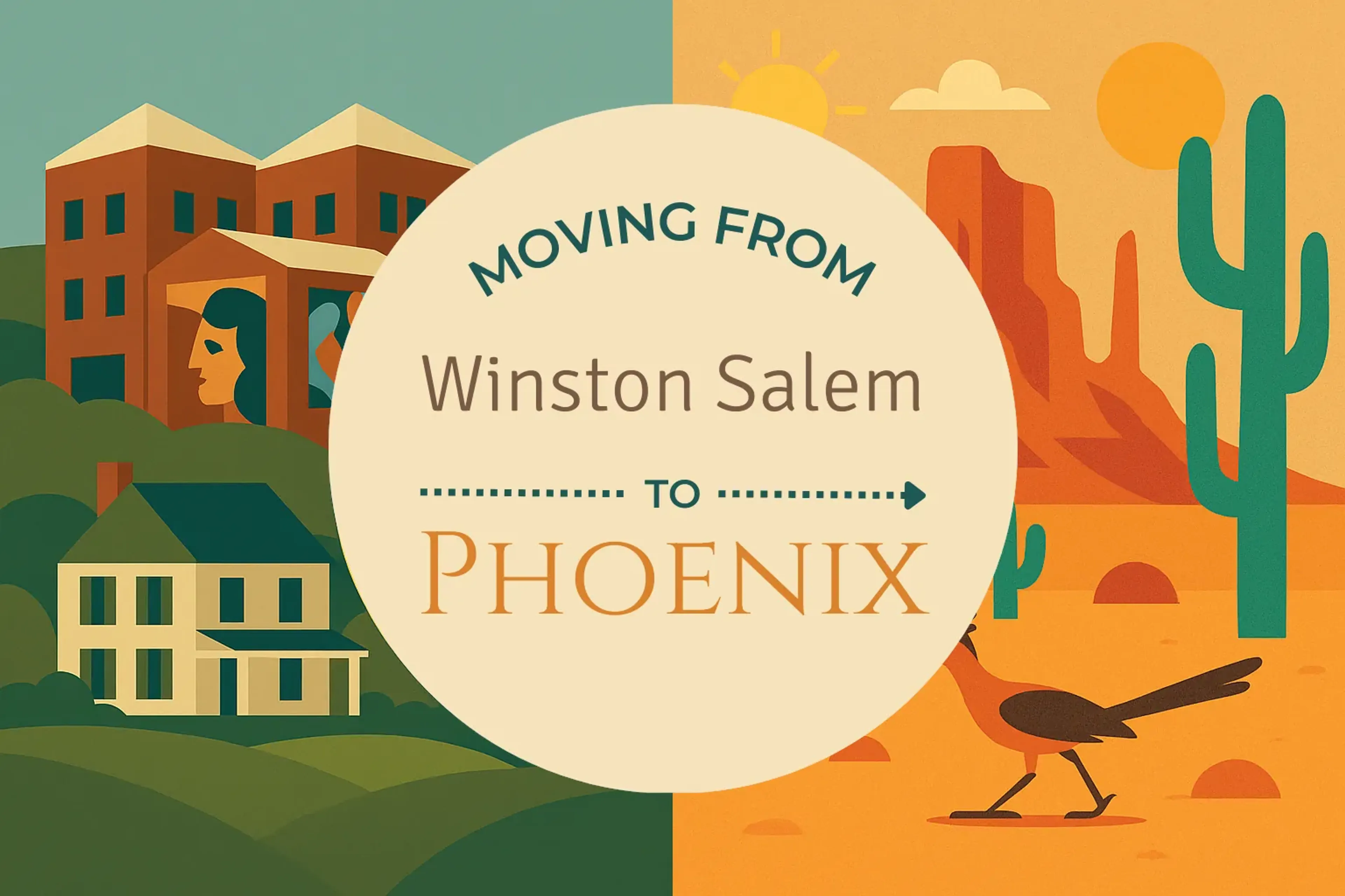 Side-by-side comparison of Winston Salem to Phoenix moving companies