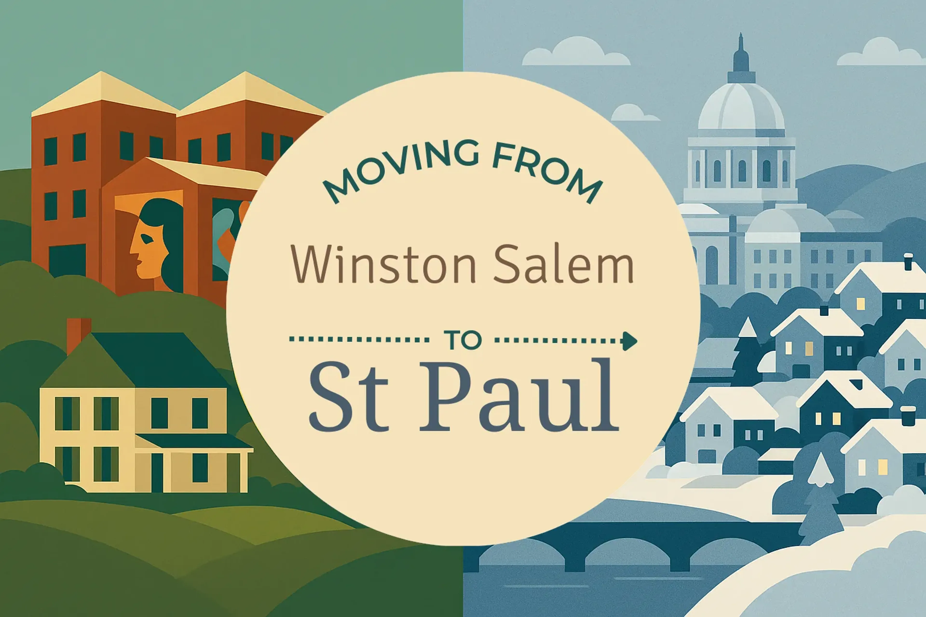 Side-by-side comparison of Winston Salem to St. Paul moving companies
