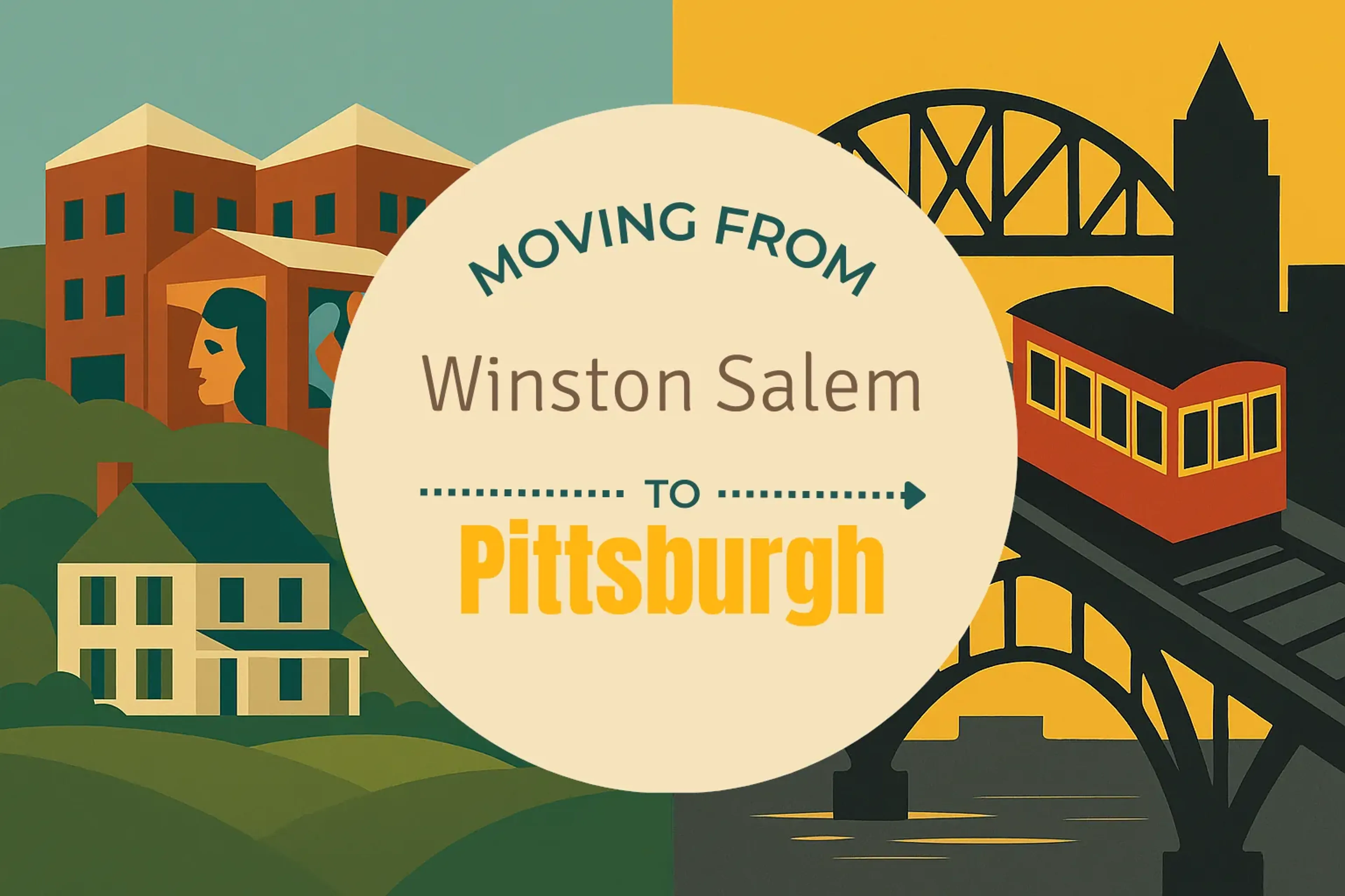 Side-by-side comparison of Winston Salem to Pittsburgh moving companies