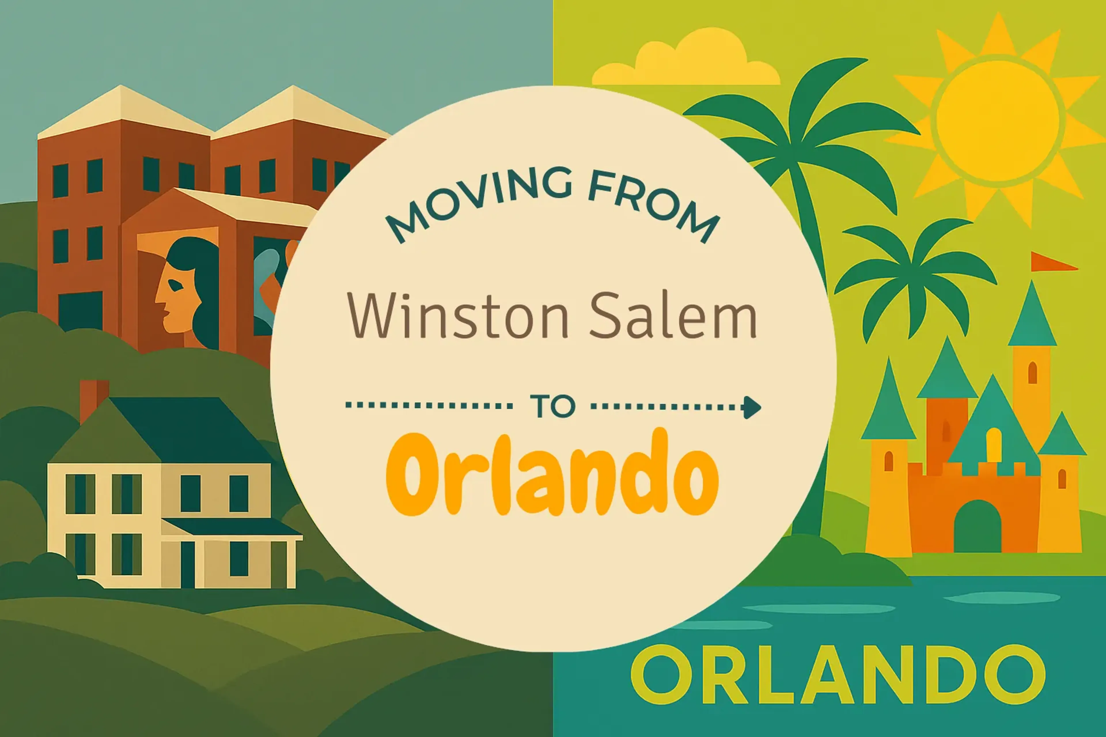 Side-by-side comparison of Winston Salem to Orlando moving companies