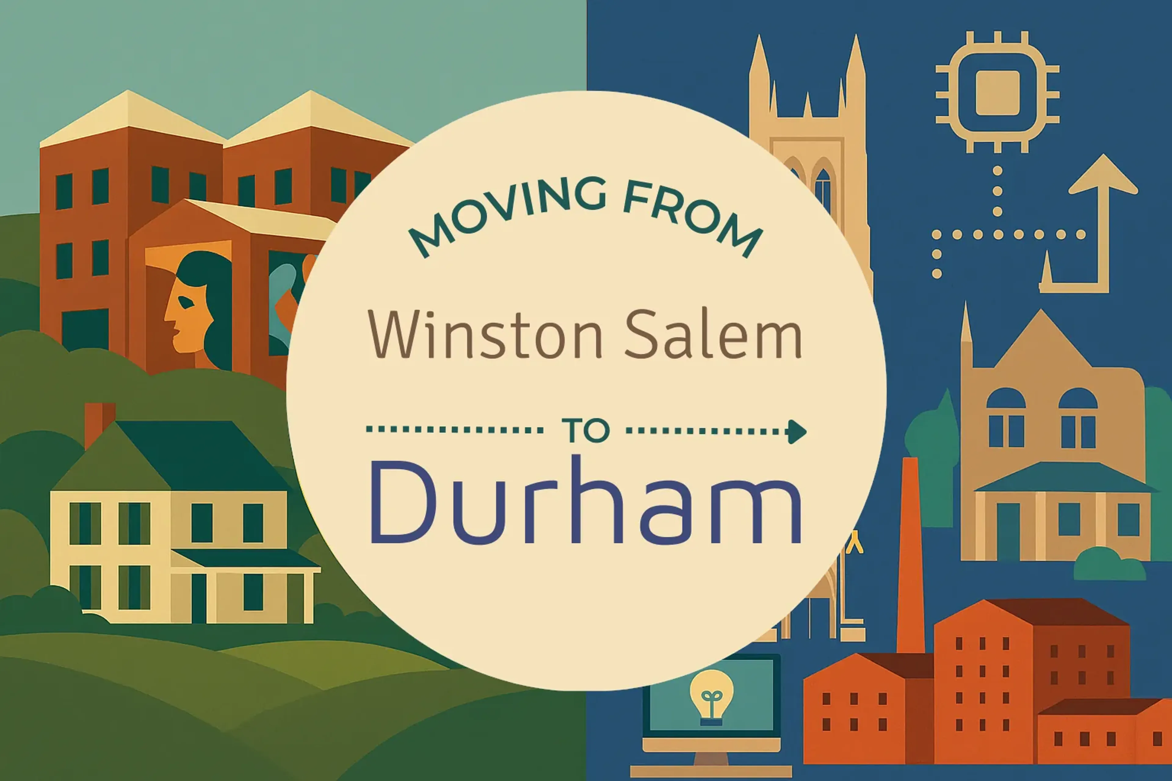 Side-by-side comparison of Winston Salem to Durham moving companies