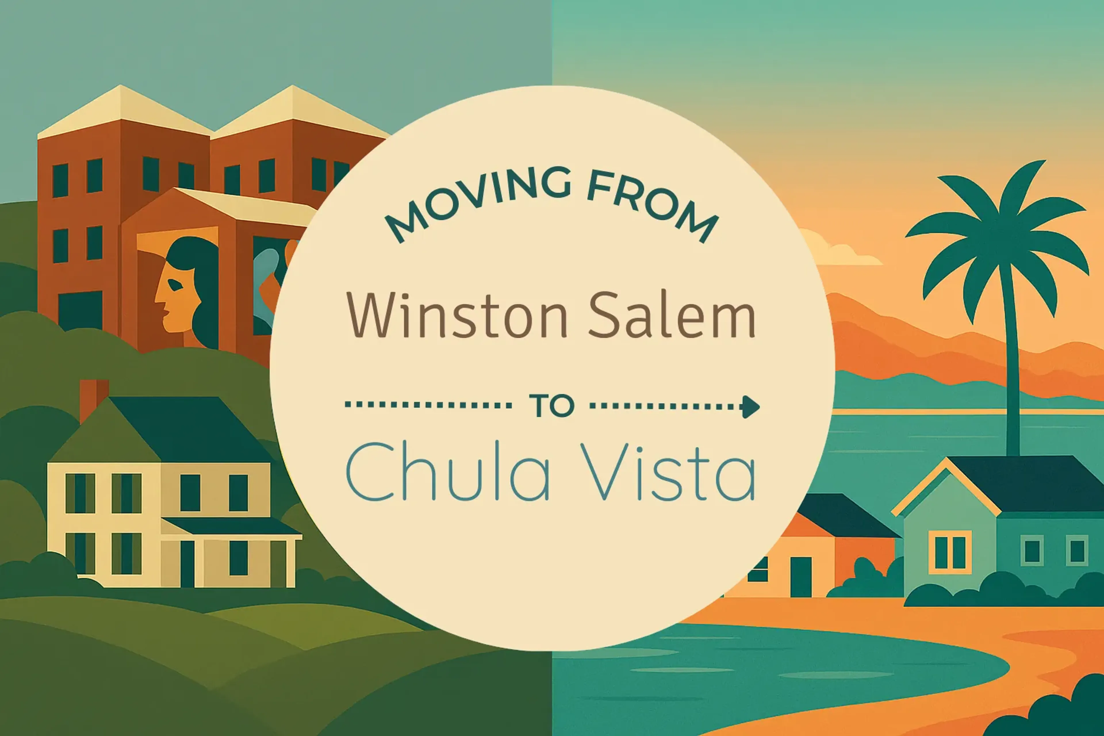 Side-by-side comparison of Winston Salem to Chula Vista moving companies