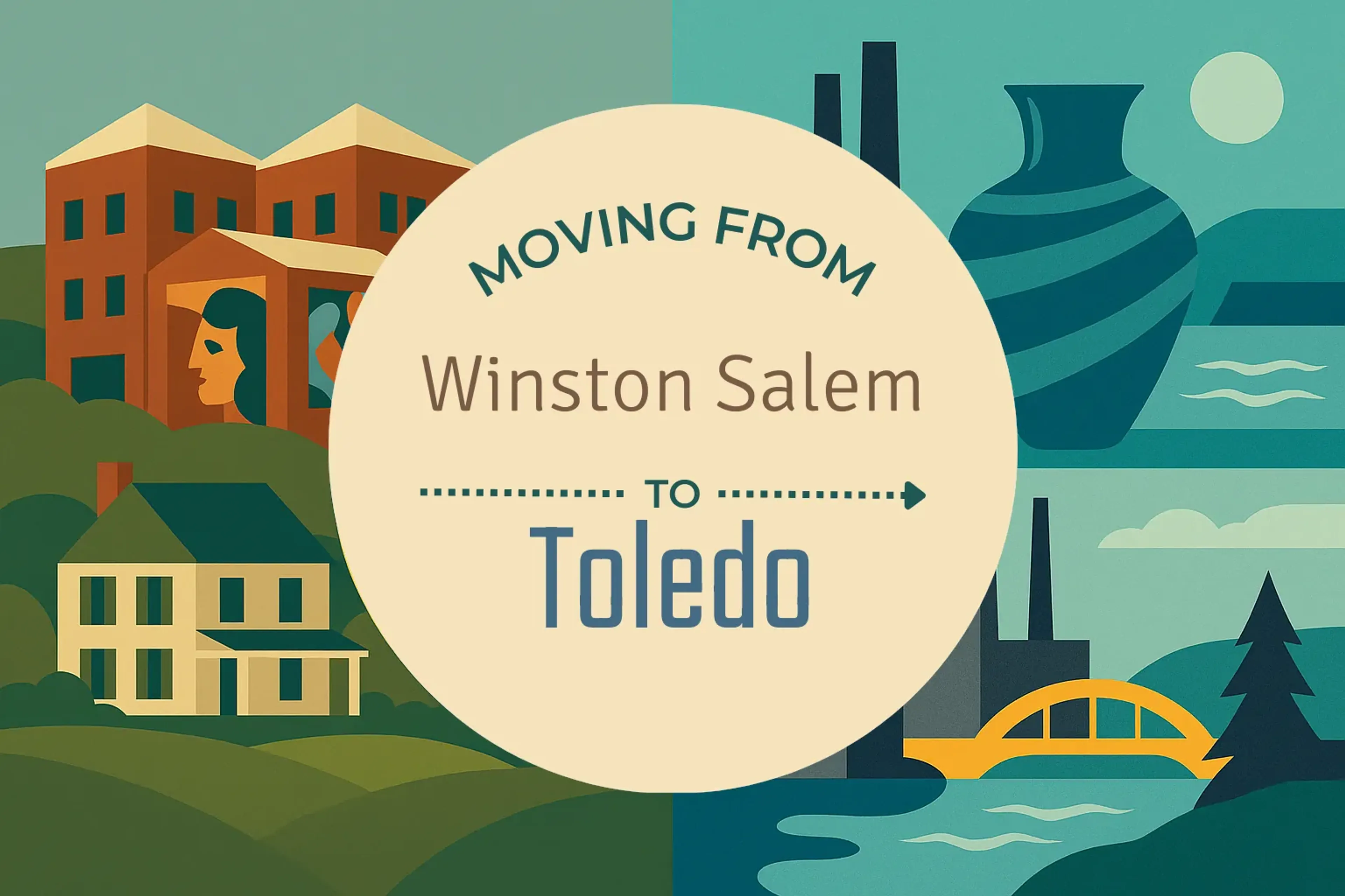 Side-by-side comparison of Winston Salem to Toledo moving companies