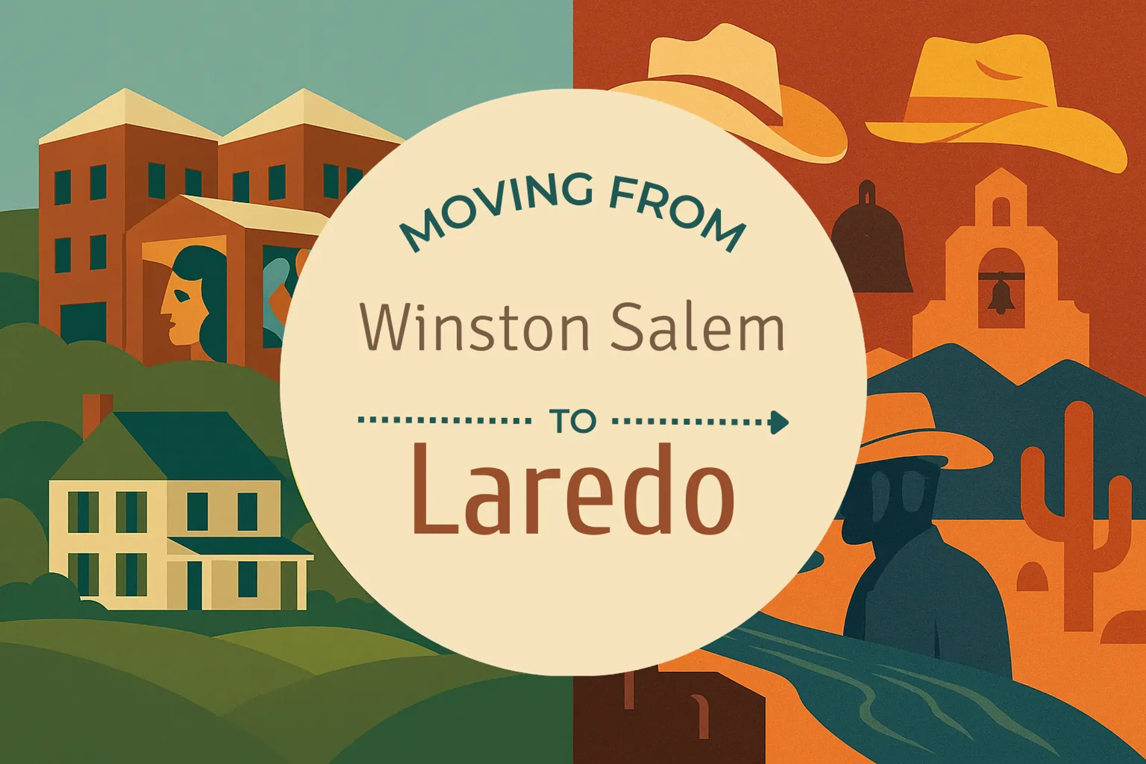 Side-by-side comparison of Winston Salem to Laredo moving companies