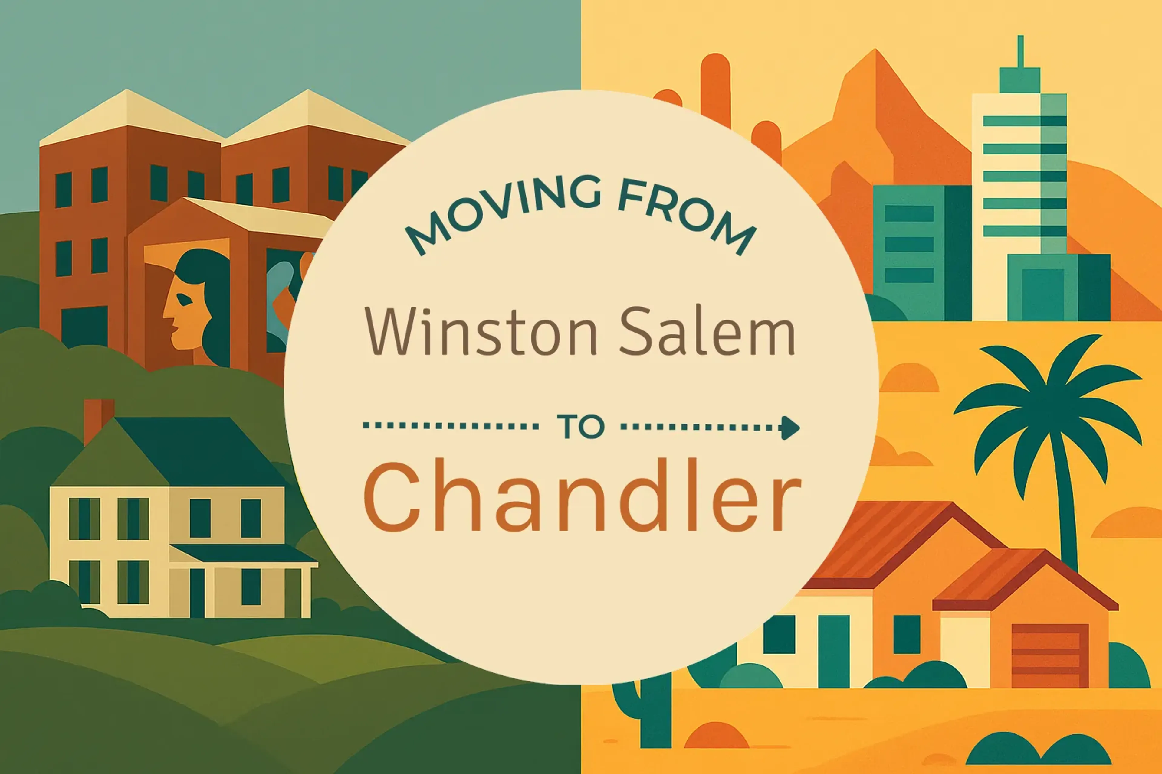 Side-by-side comparison of Winston Salem to Chandler moving companies