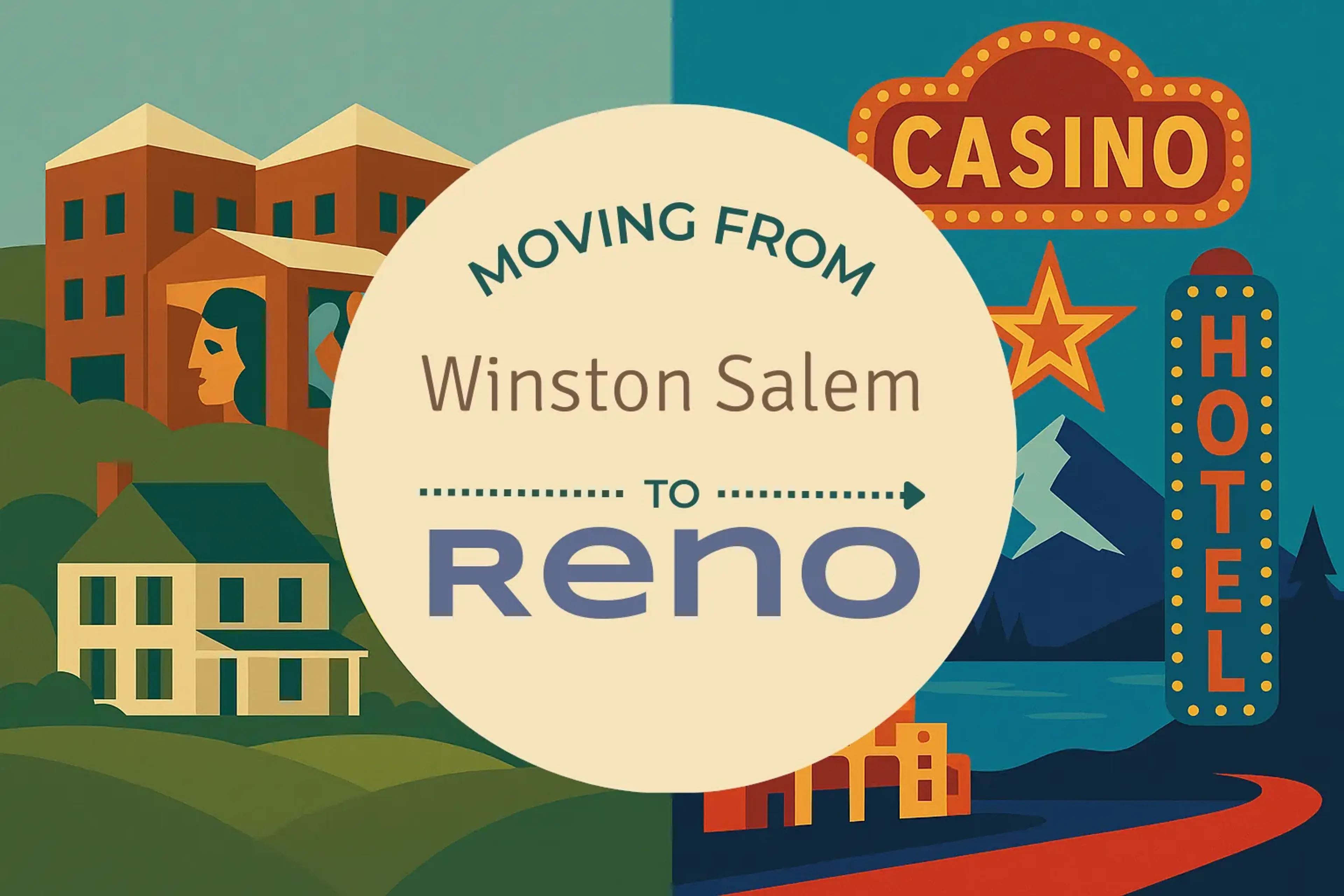 Side-by-side comparison of Winston Salem to Reno moving companies