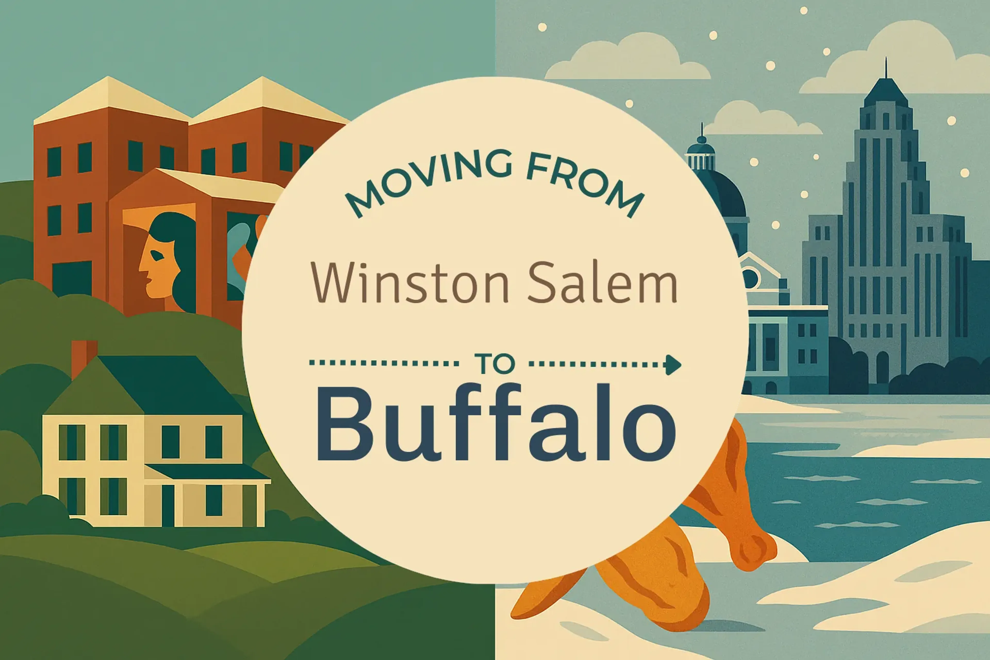Side-by-side comparison of Winston Salem to Buffalo moving companies