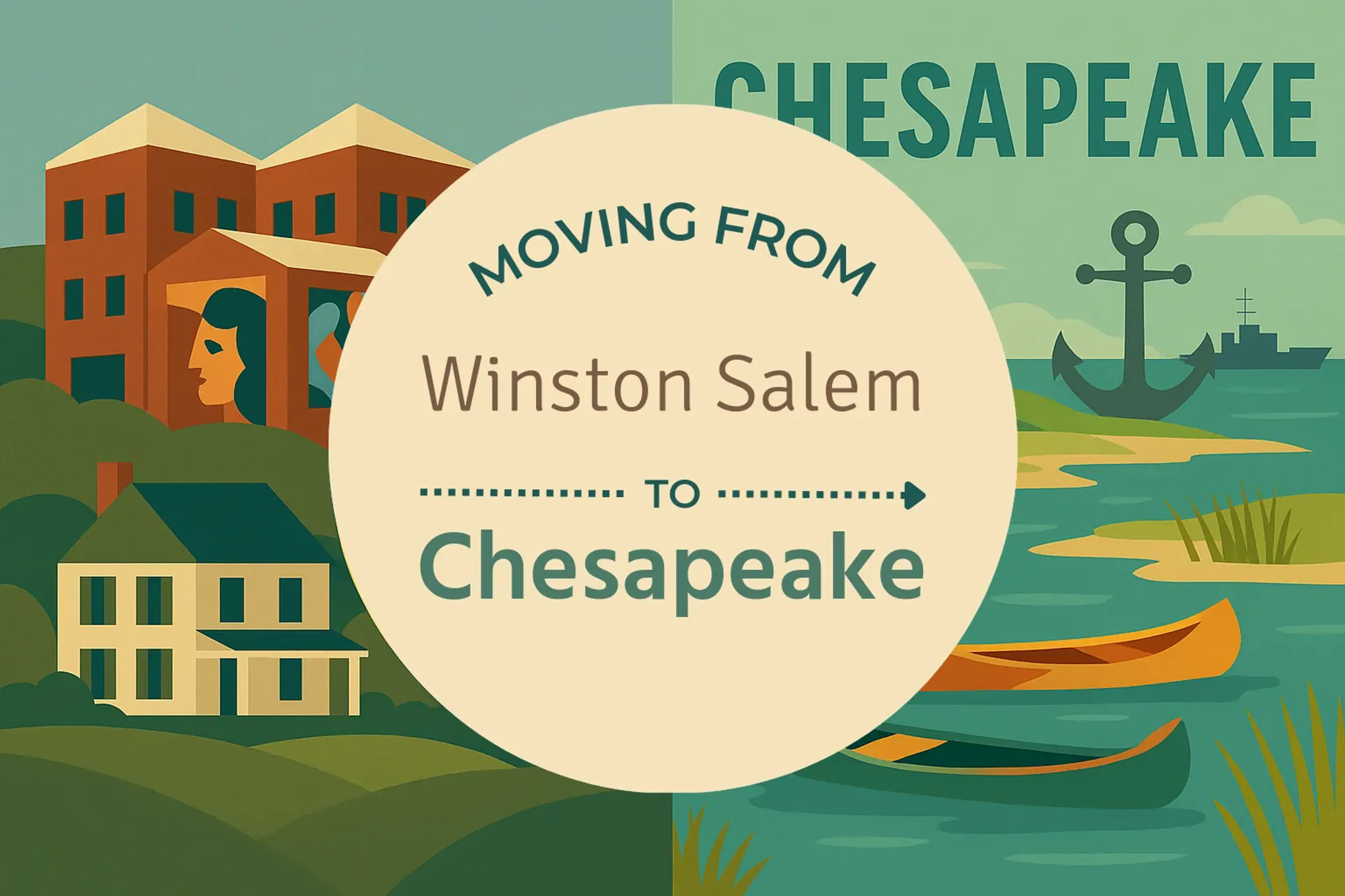 Side-by-side comparison of Winston Salem to Chesapeake moving companies