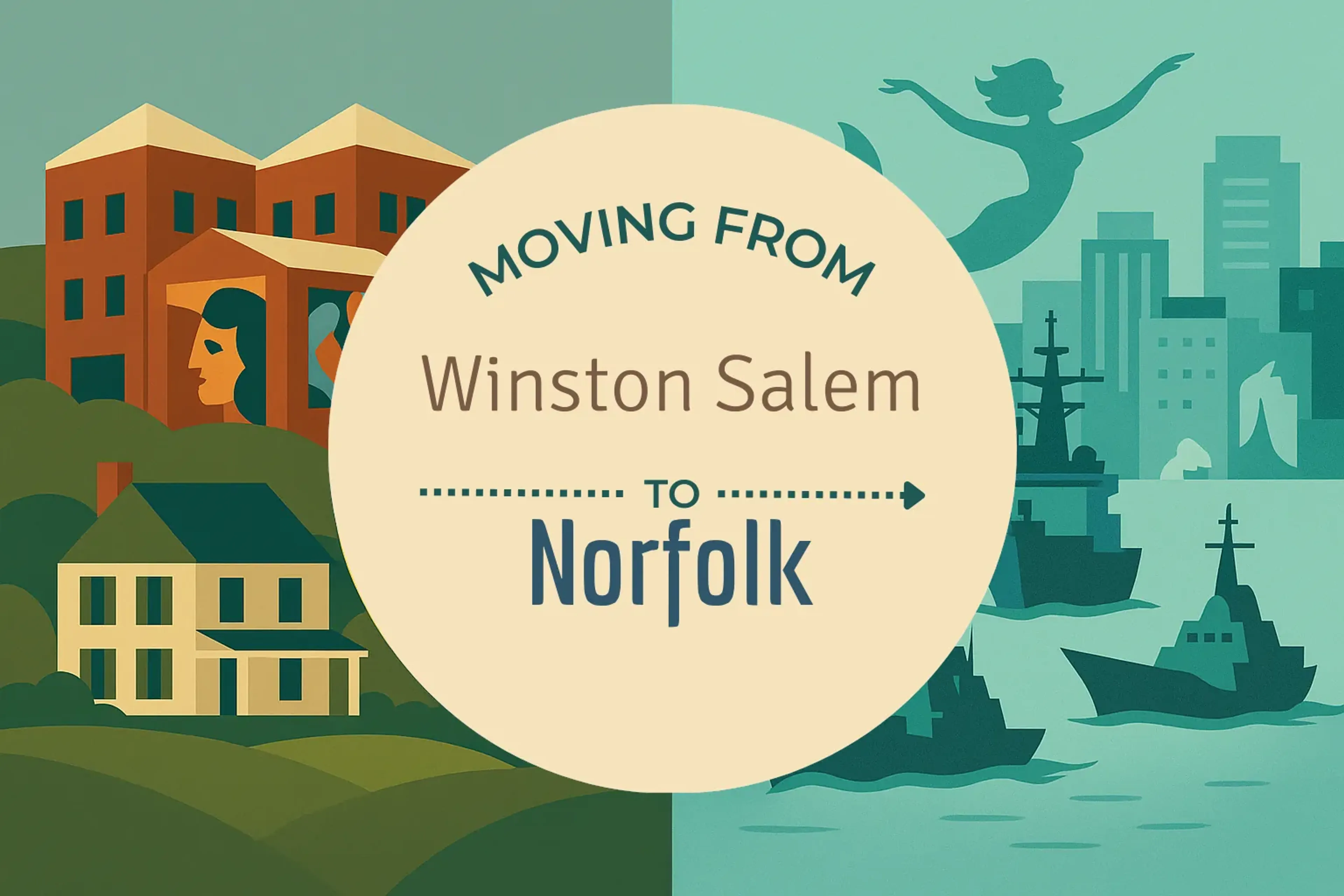 Side-by-side comparison of Winston Salem to Norfolk moving companies