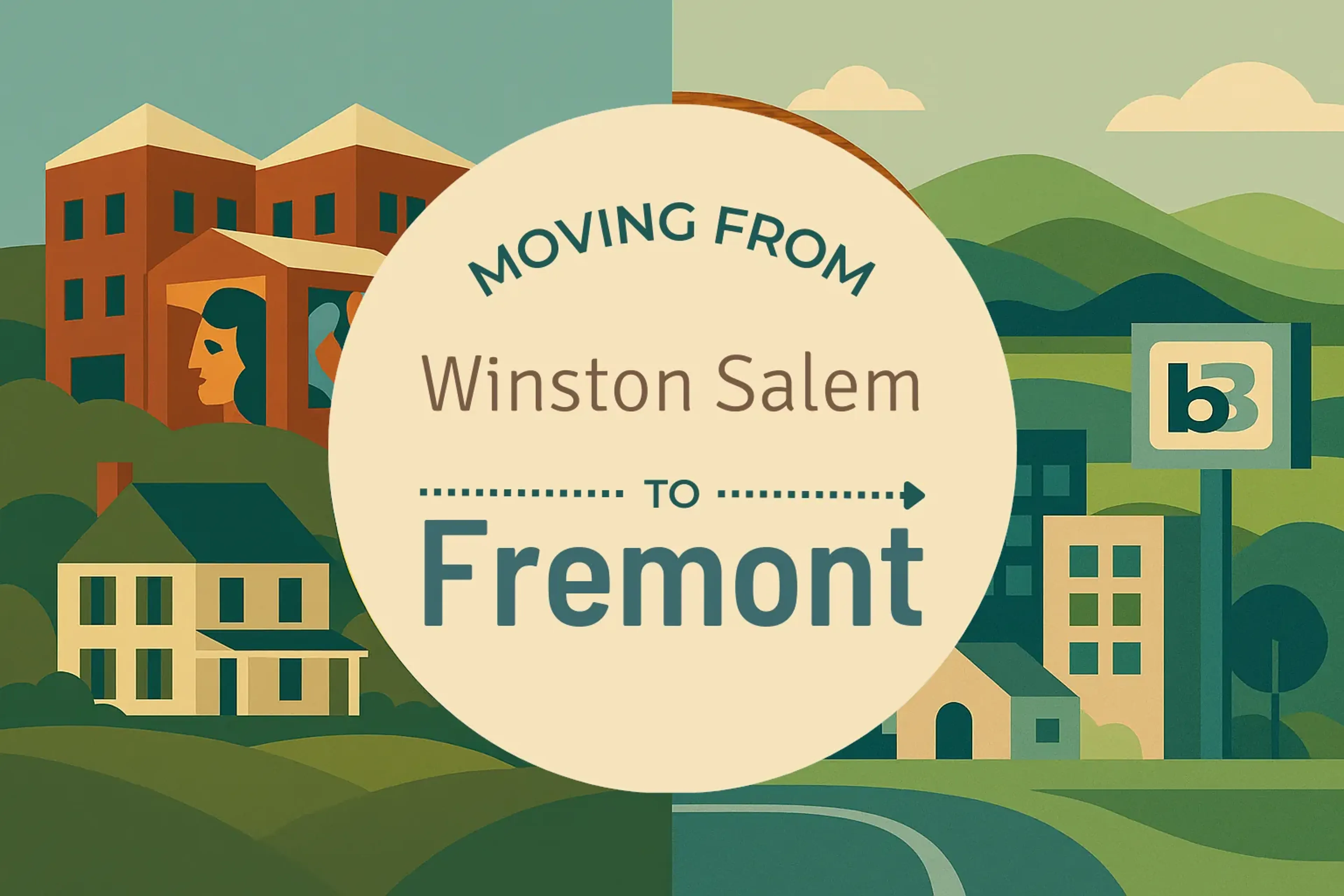 Side-by-side comparison of Winston Salem to Fremont moving companies