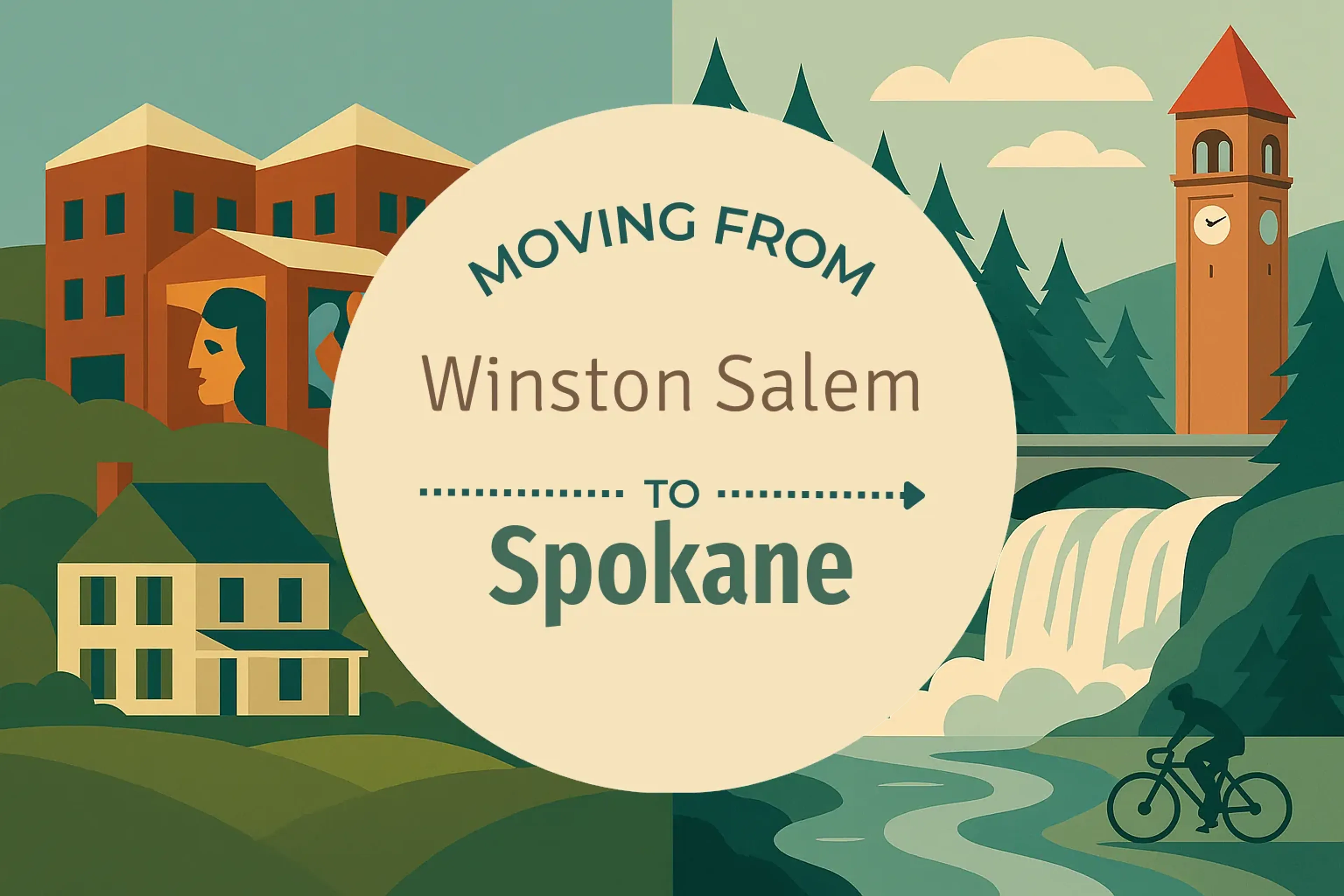 Side-by-side comparison of Winston Salem to Spokane moving companies