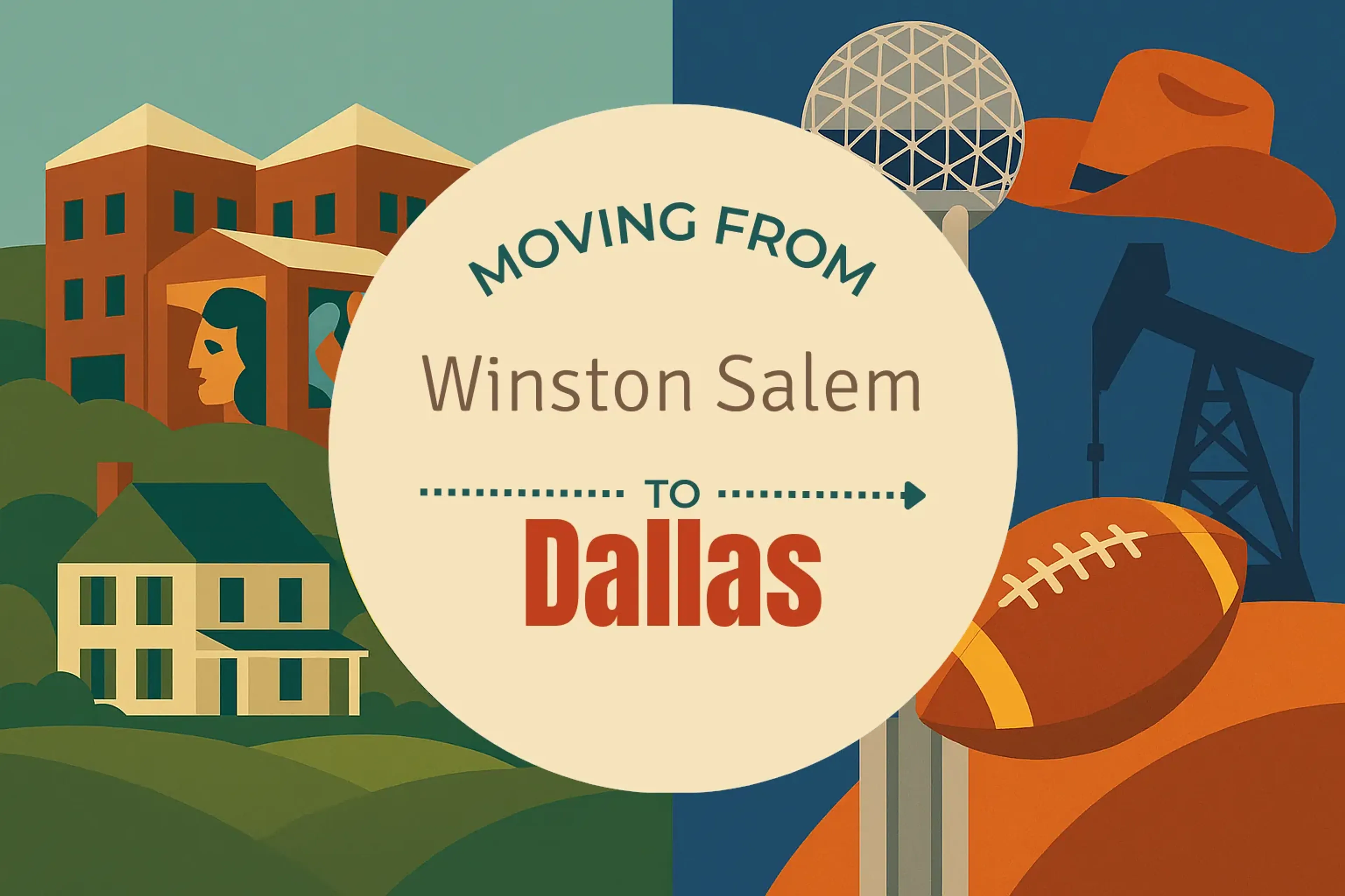 Side-by-side comparison of Winston Salem to Dallas moving companies