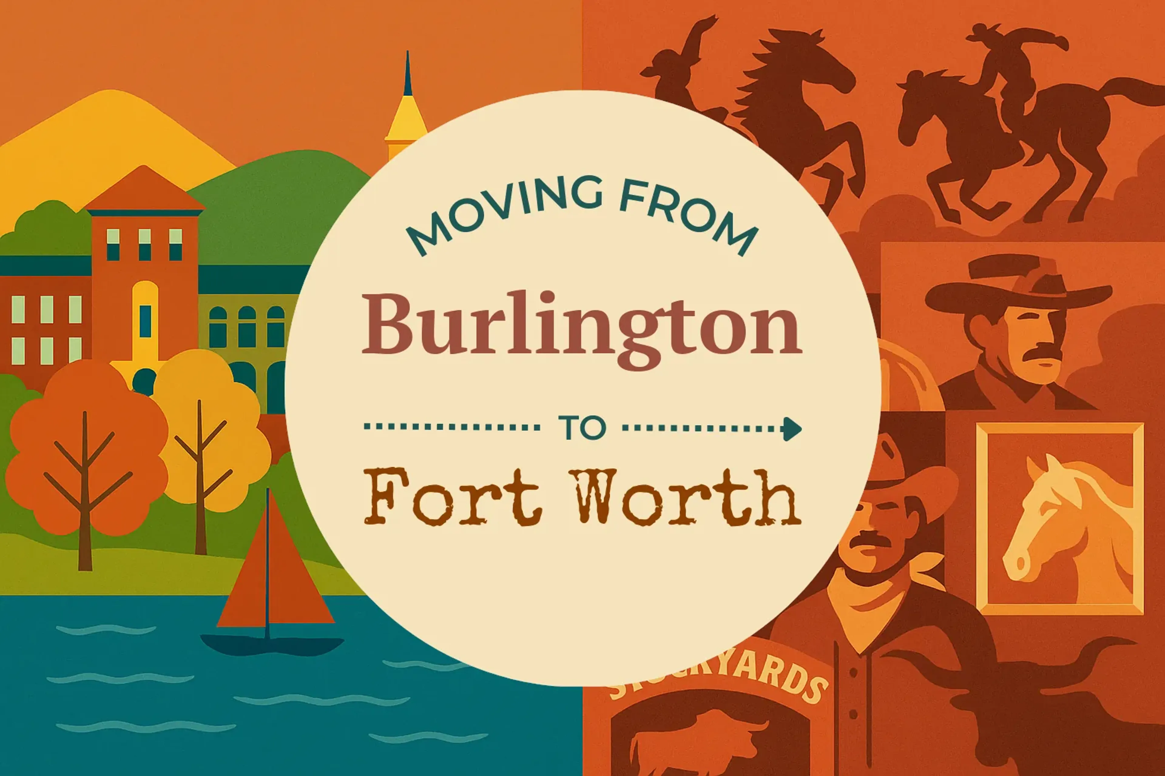 Side-by-side comparison of Burlington to Fort Worth moving companies