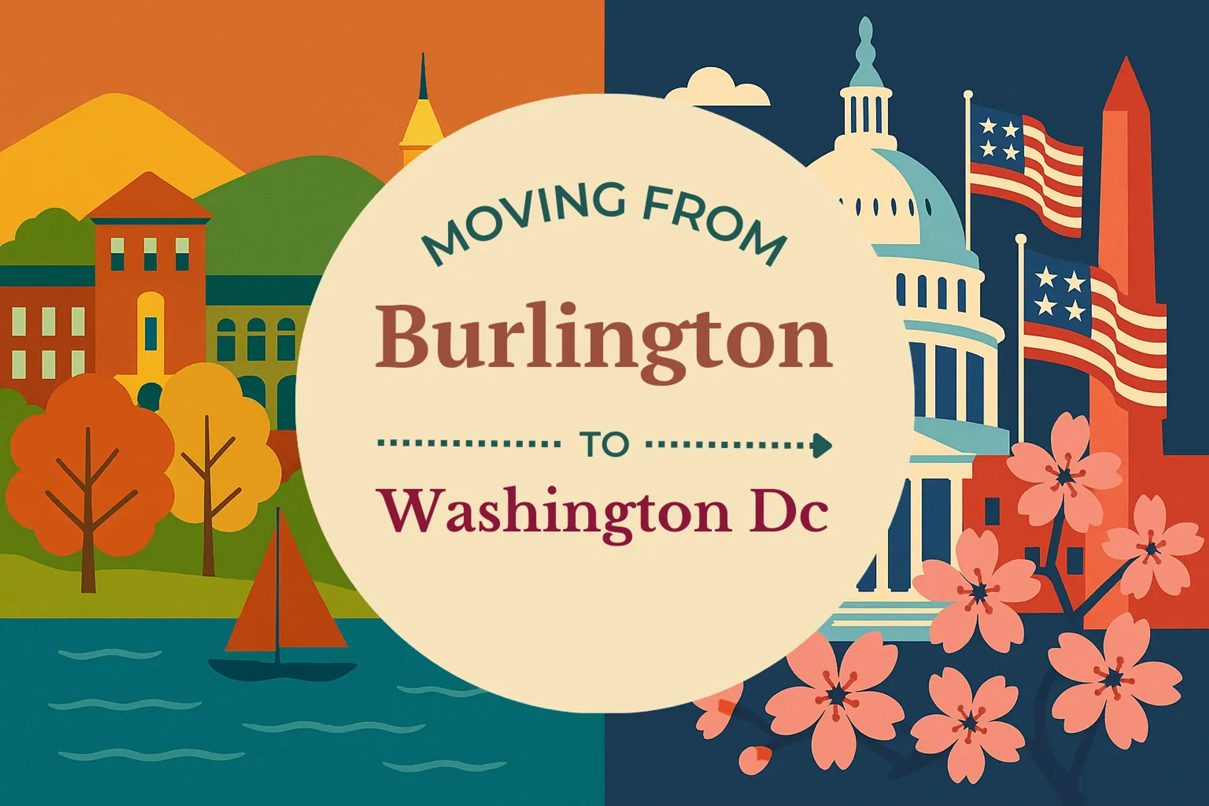 Side-by-side comparison of Burlington to Washington DC moving companies