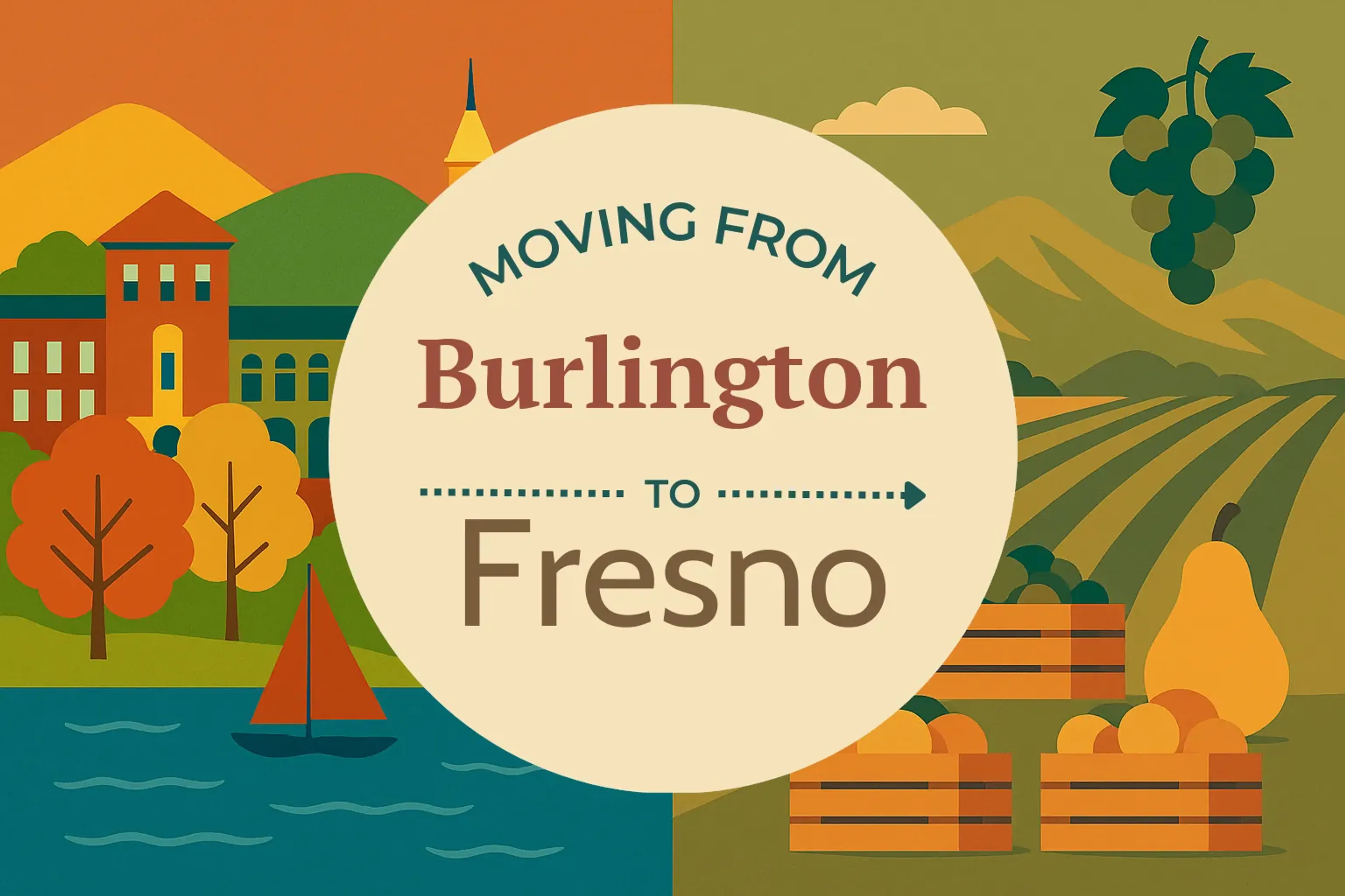 Side-by-side comparison of Burlington to Fresno moving companies