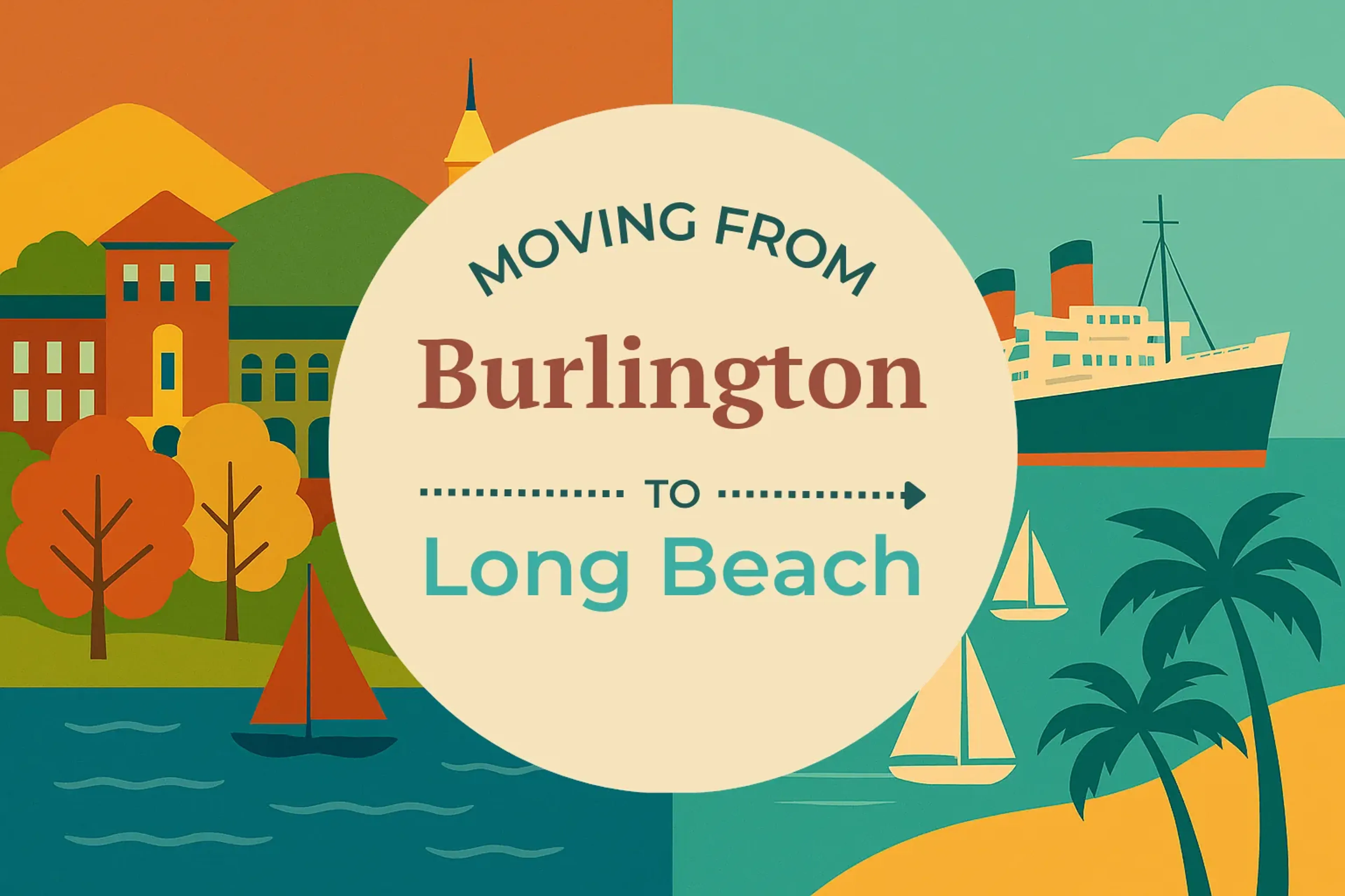 Side-by-side comparison of Burlington to Long Beach moving companies