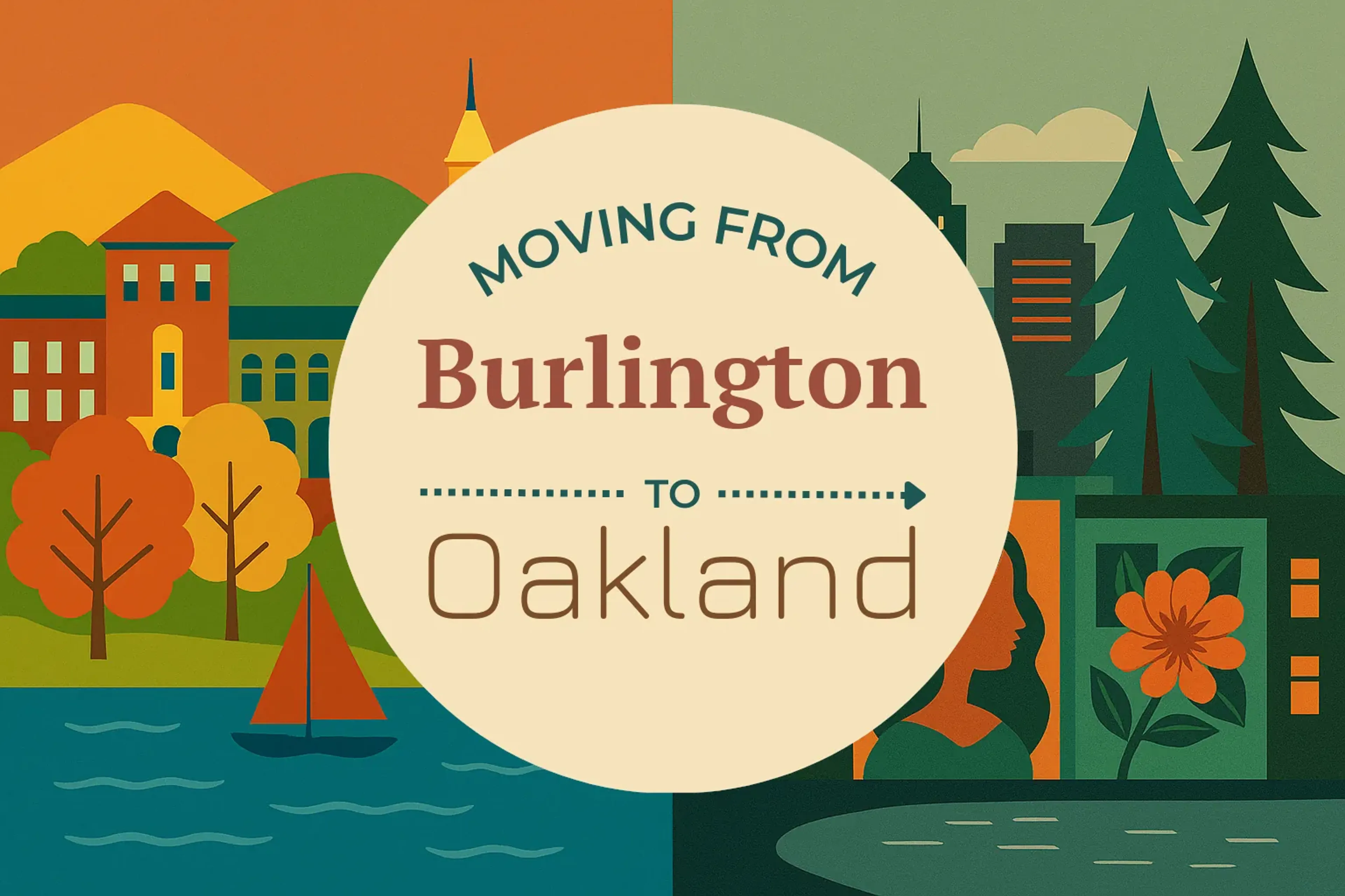 Side-by-side comparison of Burlington to Oakland moving companies