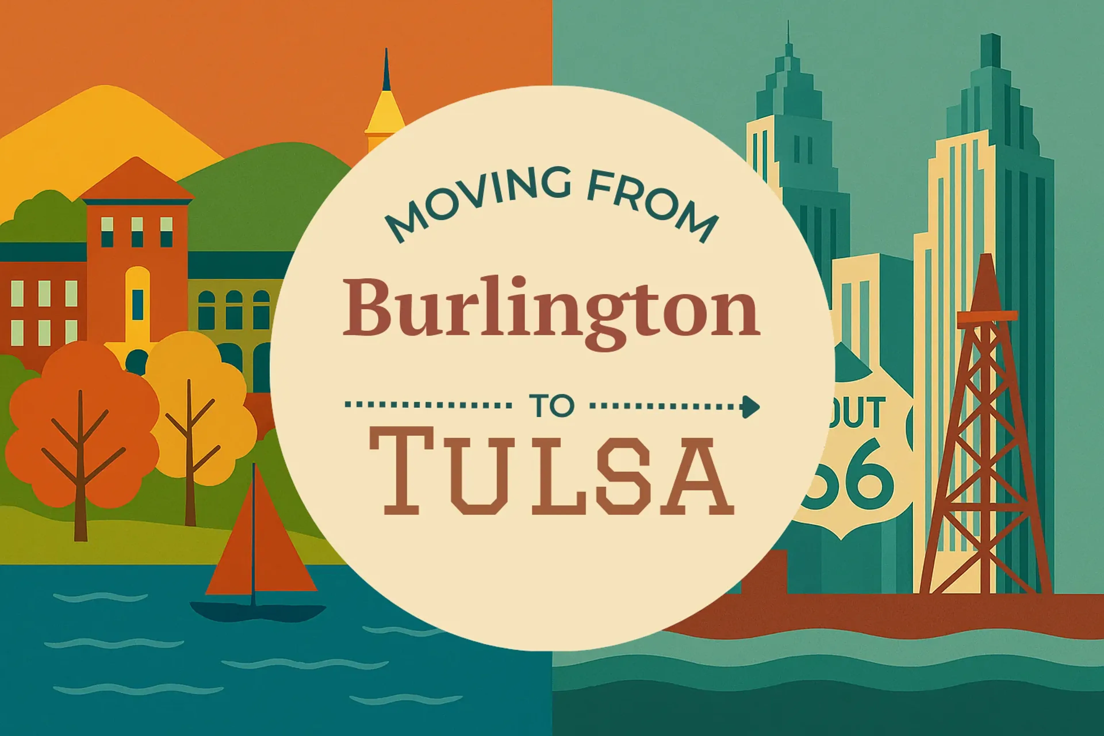 Side-by-side comparison of Burlington to Tulsa moving companies