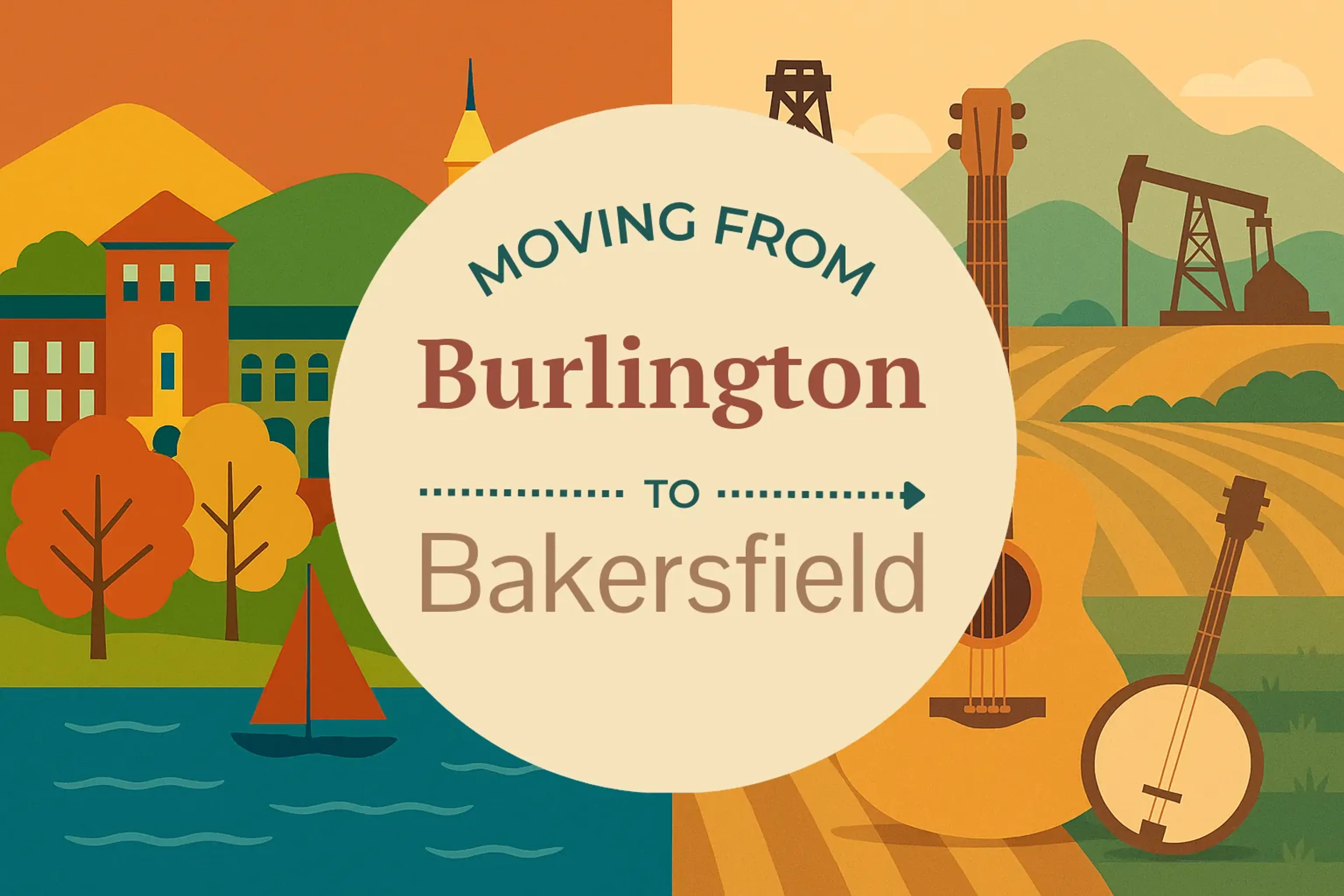 Side-by-side comparison of Burlington to Bakersfield moving companies
