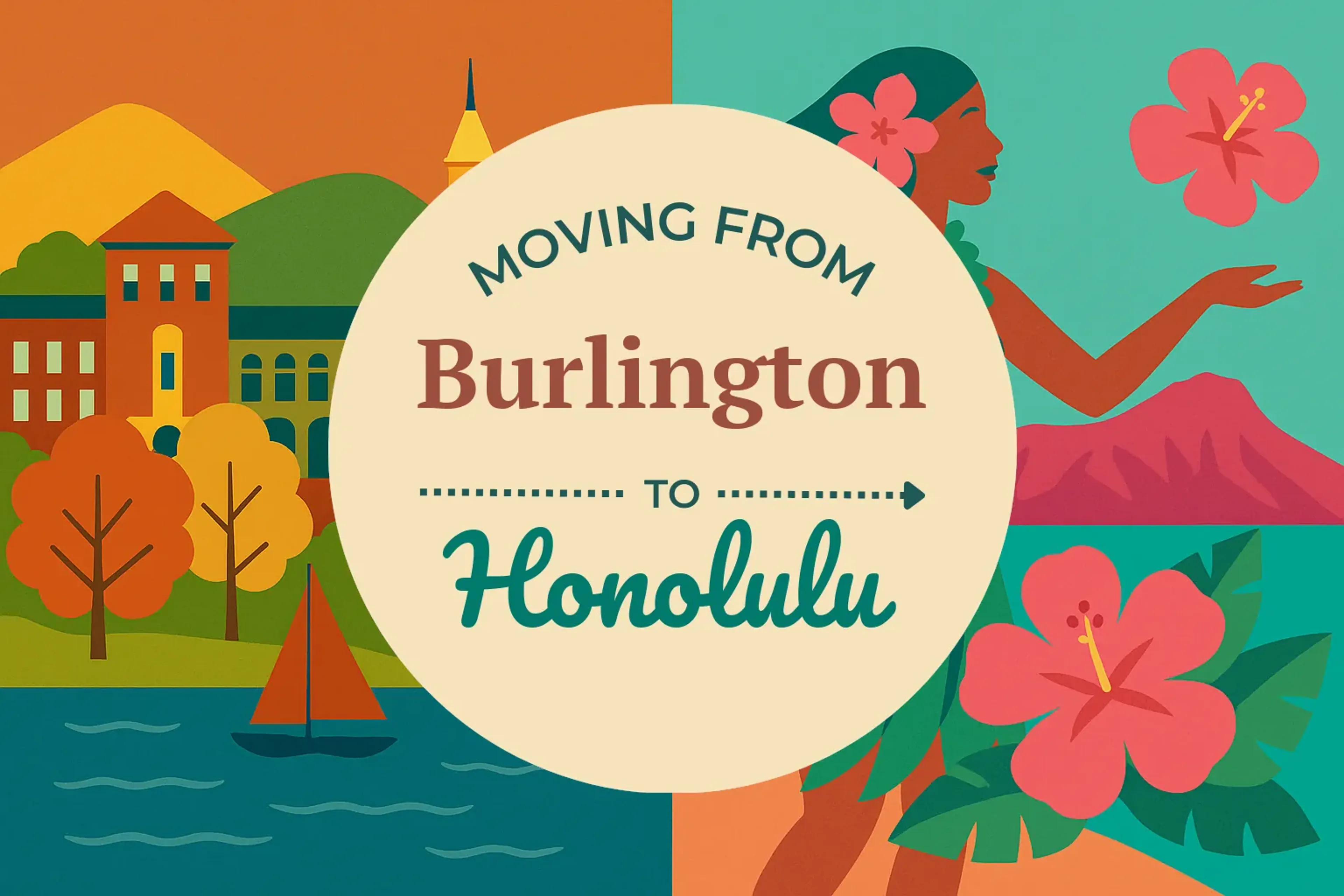 Side-by-side comparison of Burlington to Honolulu moving companies