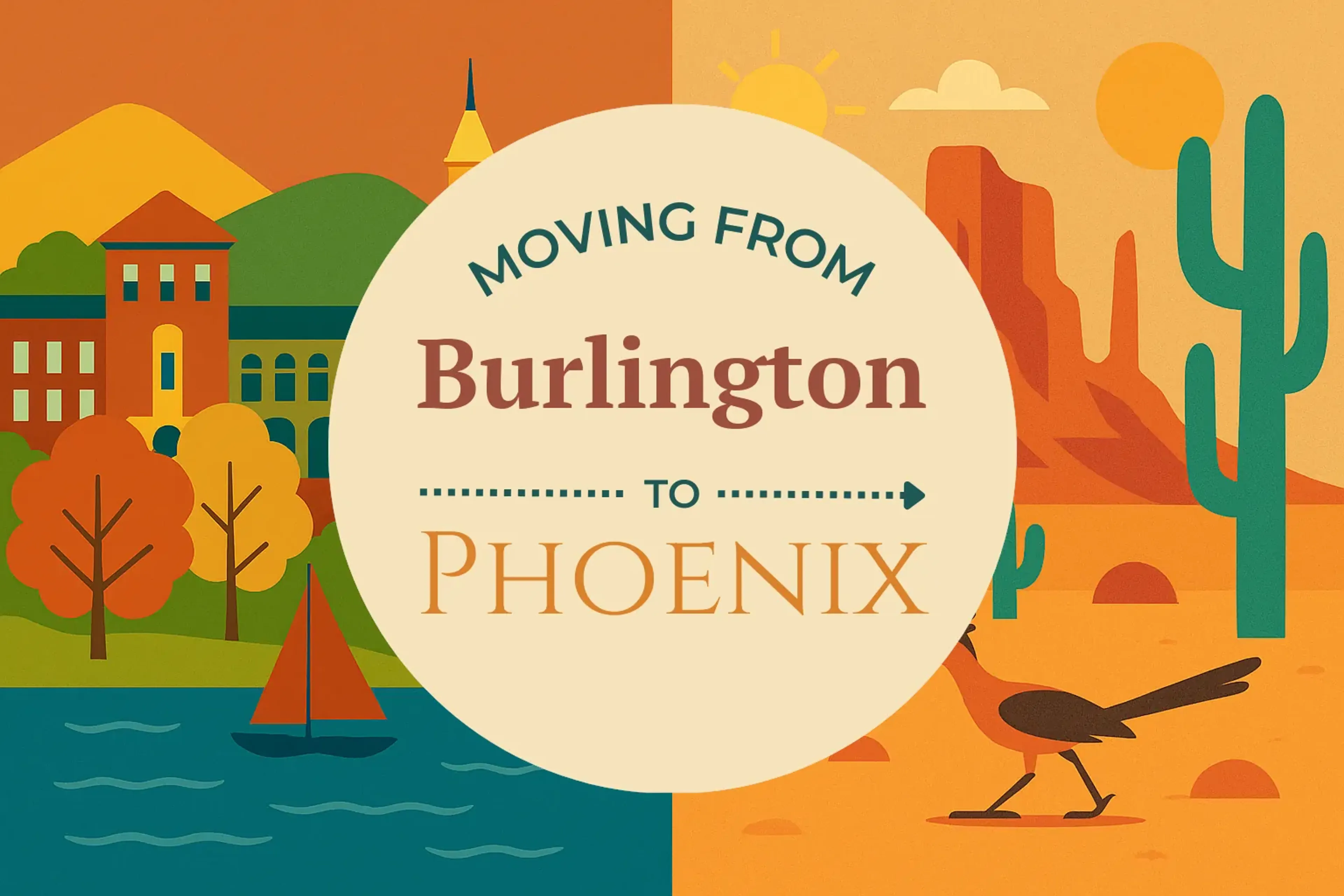 Side-by-side comparison of Burlington to Phoenix moving companies