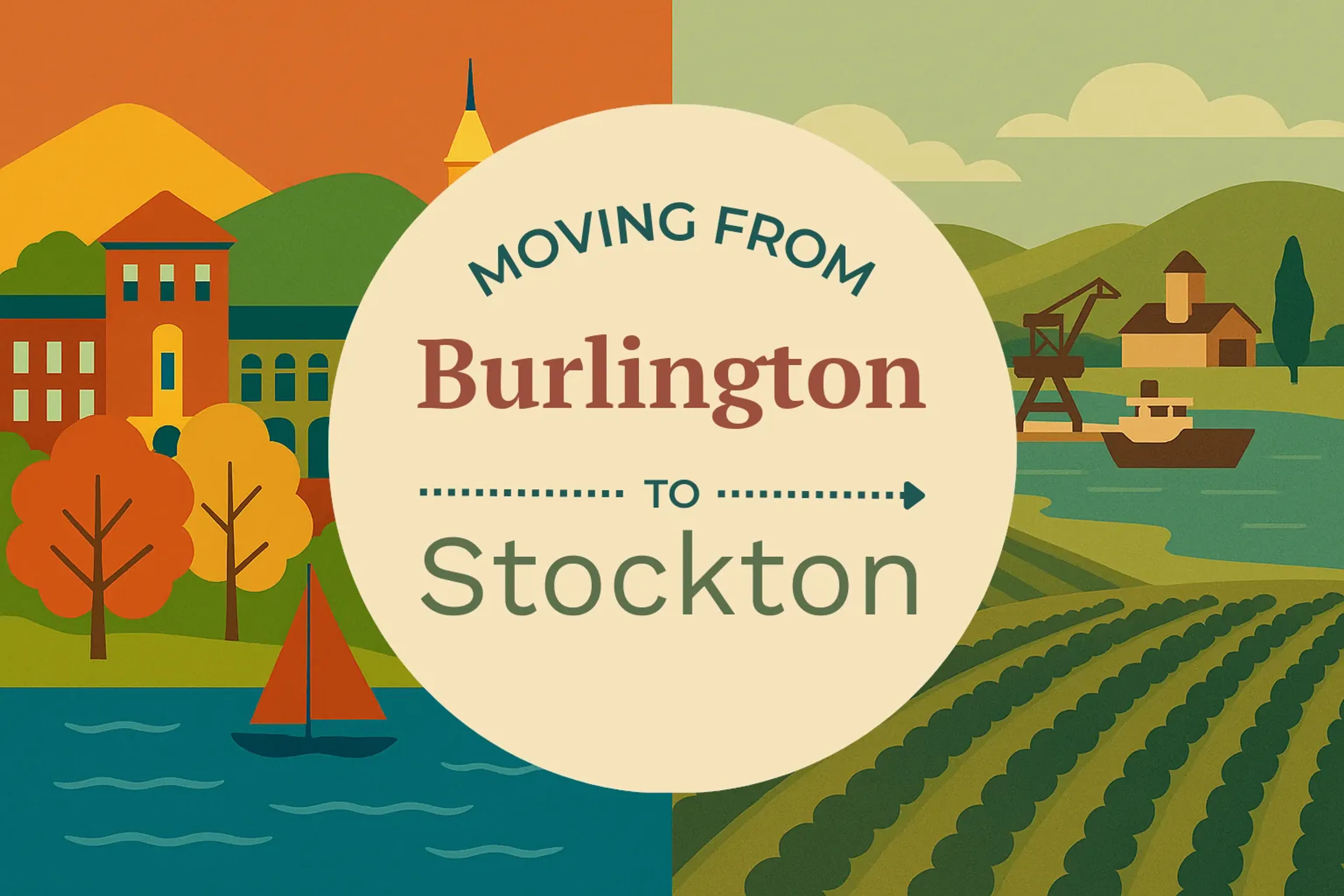Side-by-side comparison of Burlington to Stockton moving companies