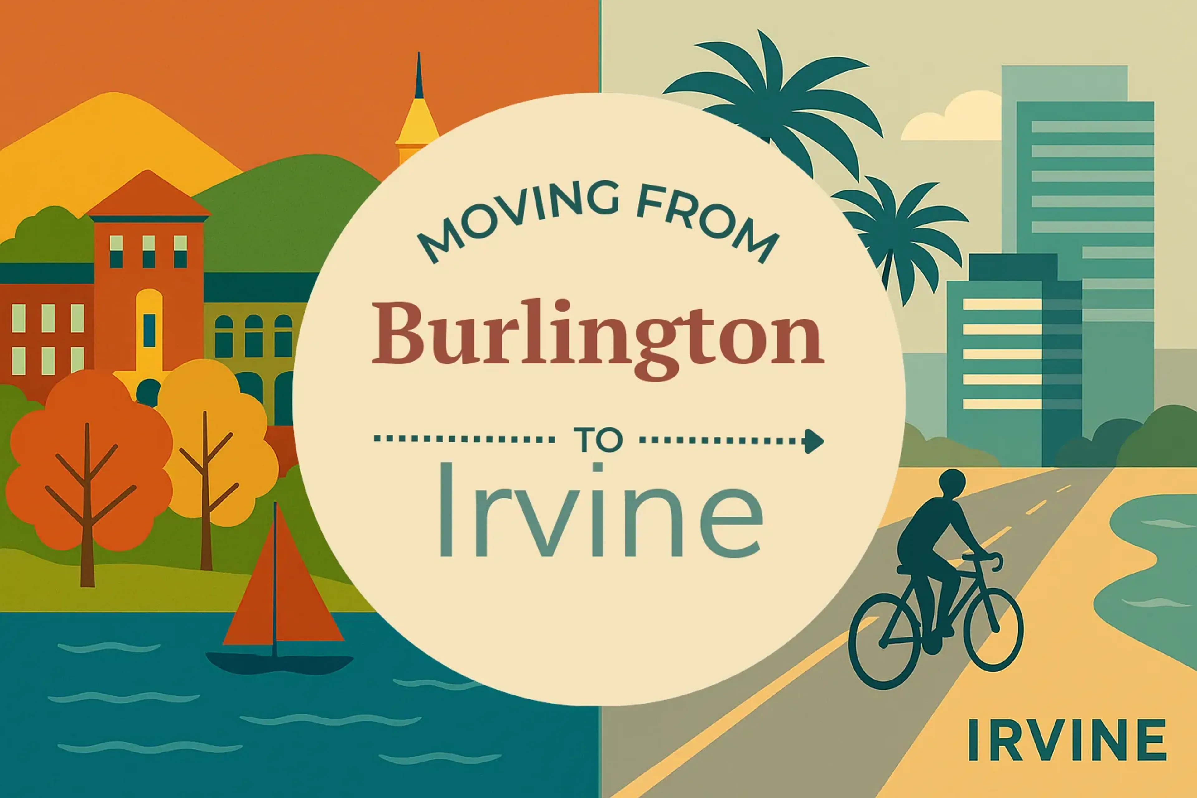 Side-by-side comparison of Burlington to Irvine moving companies
