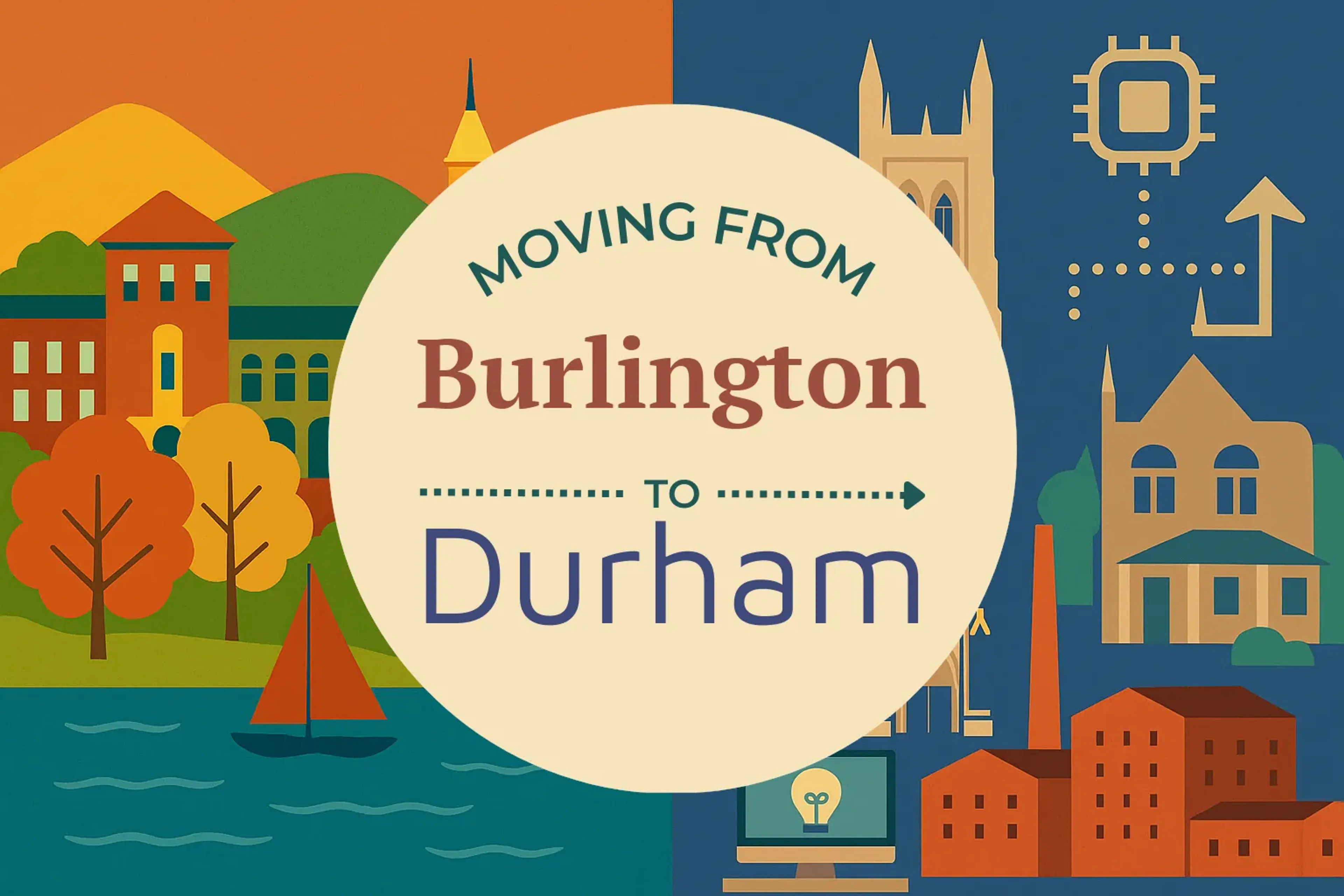 Side-by-side comparison of Burlington to Durham moving companies