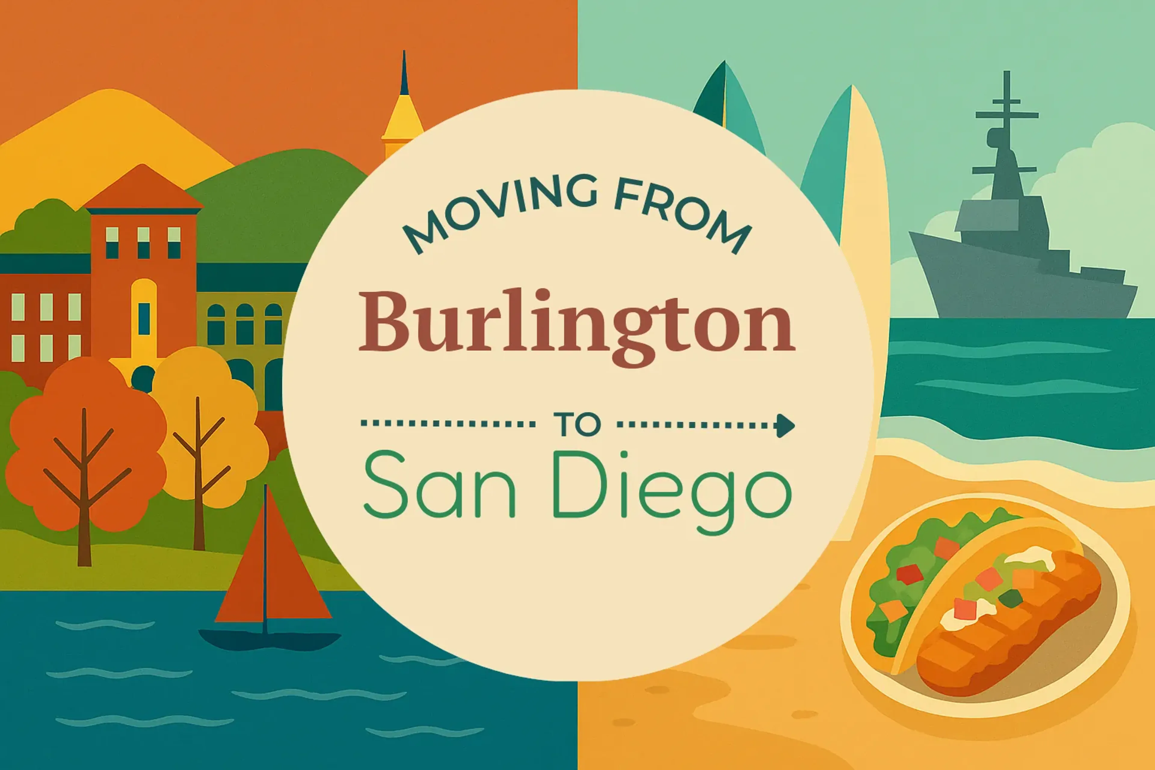 Side-by-side comparison of Burlington to San Diego moving companies