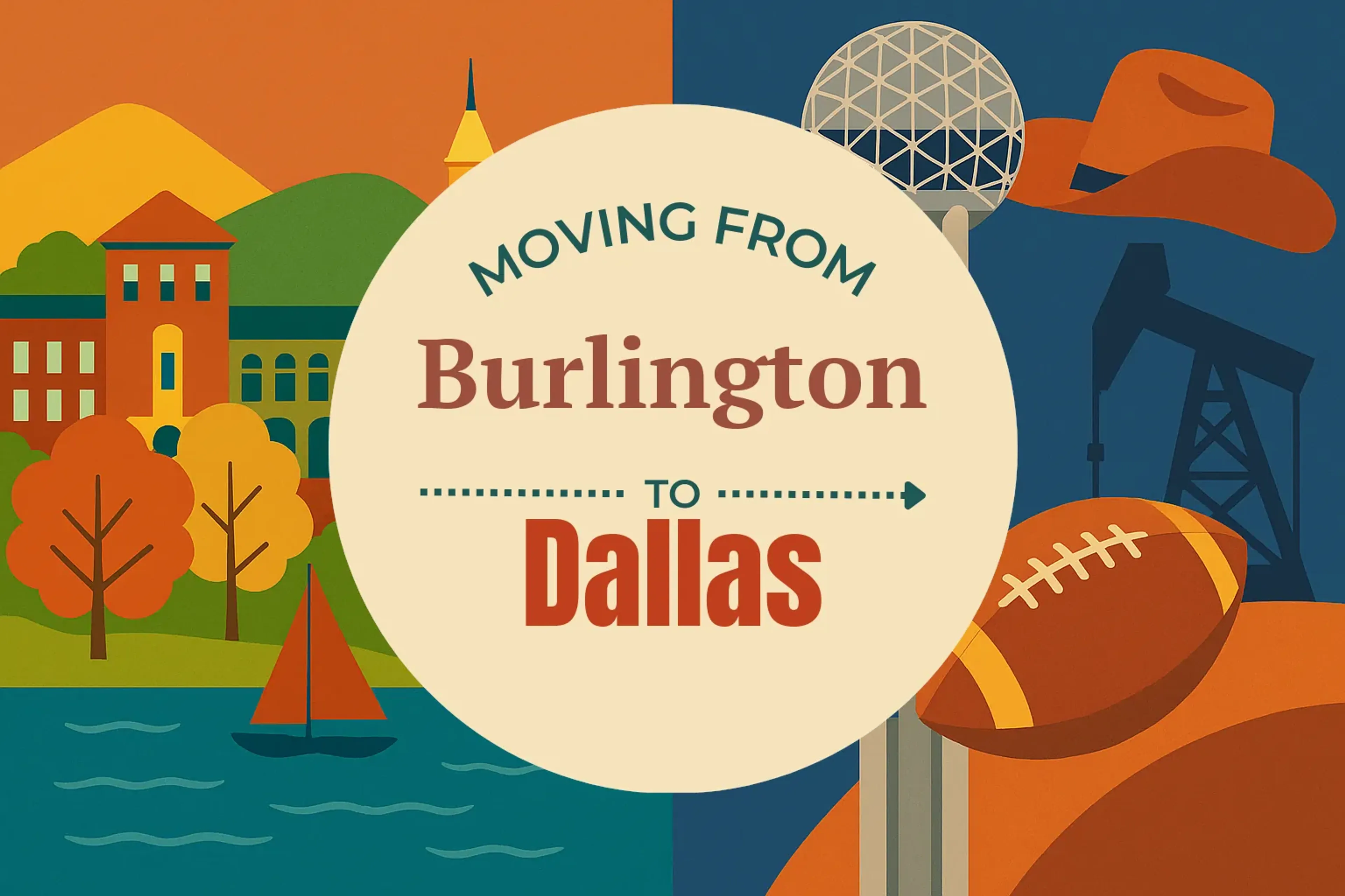 Side-by-side comparison of Burlington to Dallas moving companies
