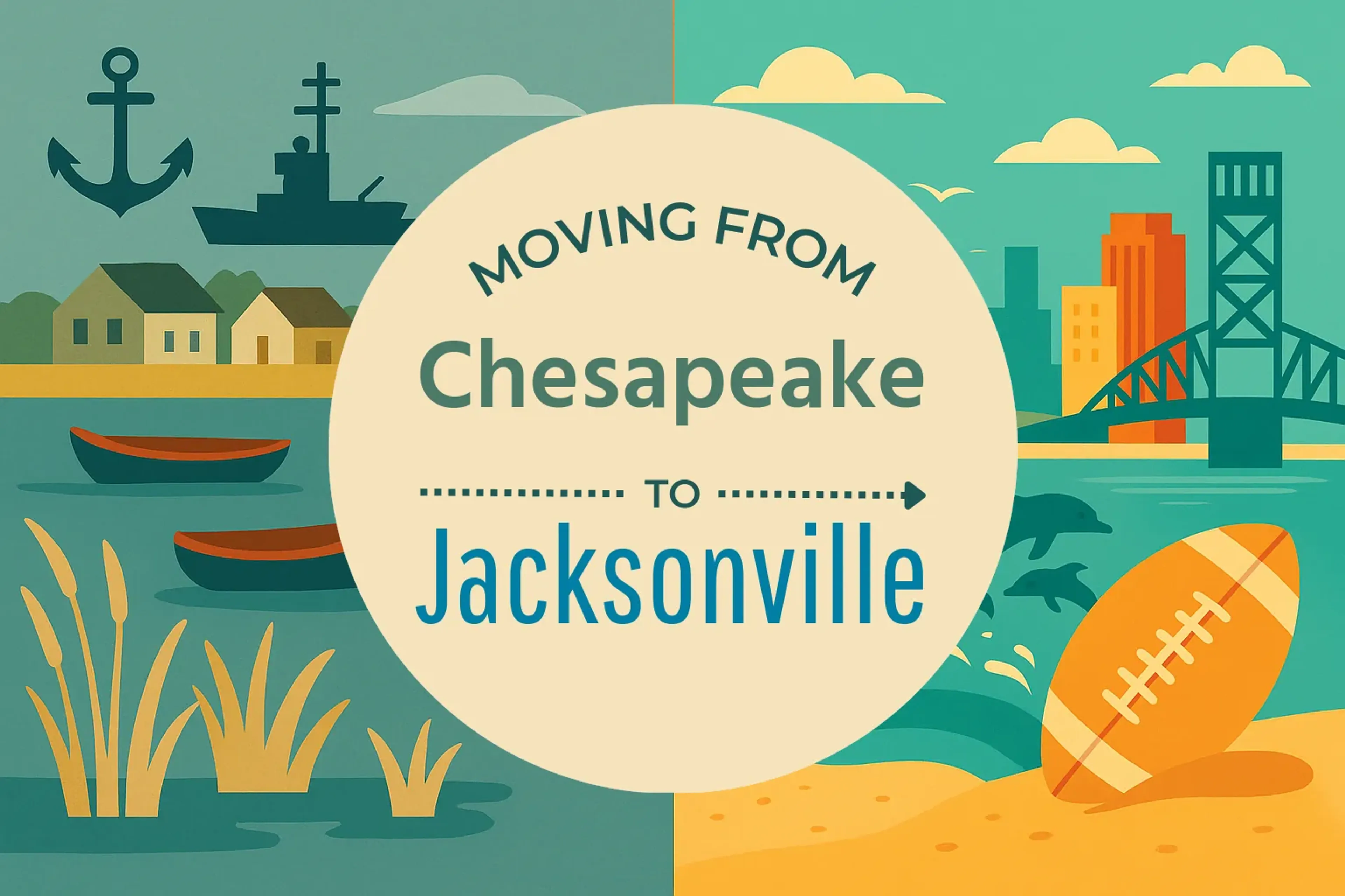 Side-by-side comparison of Chesapeake to Jacksonville moving companies